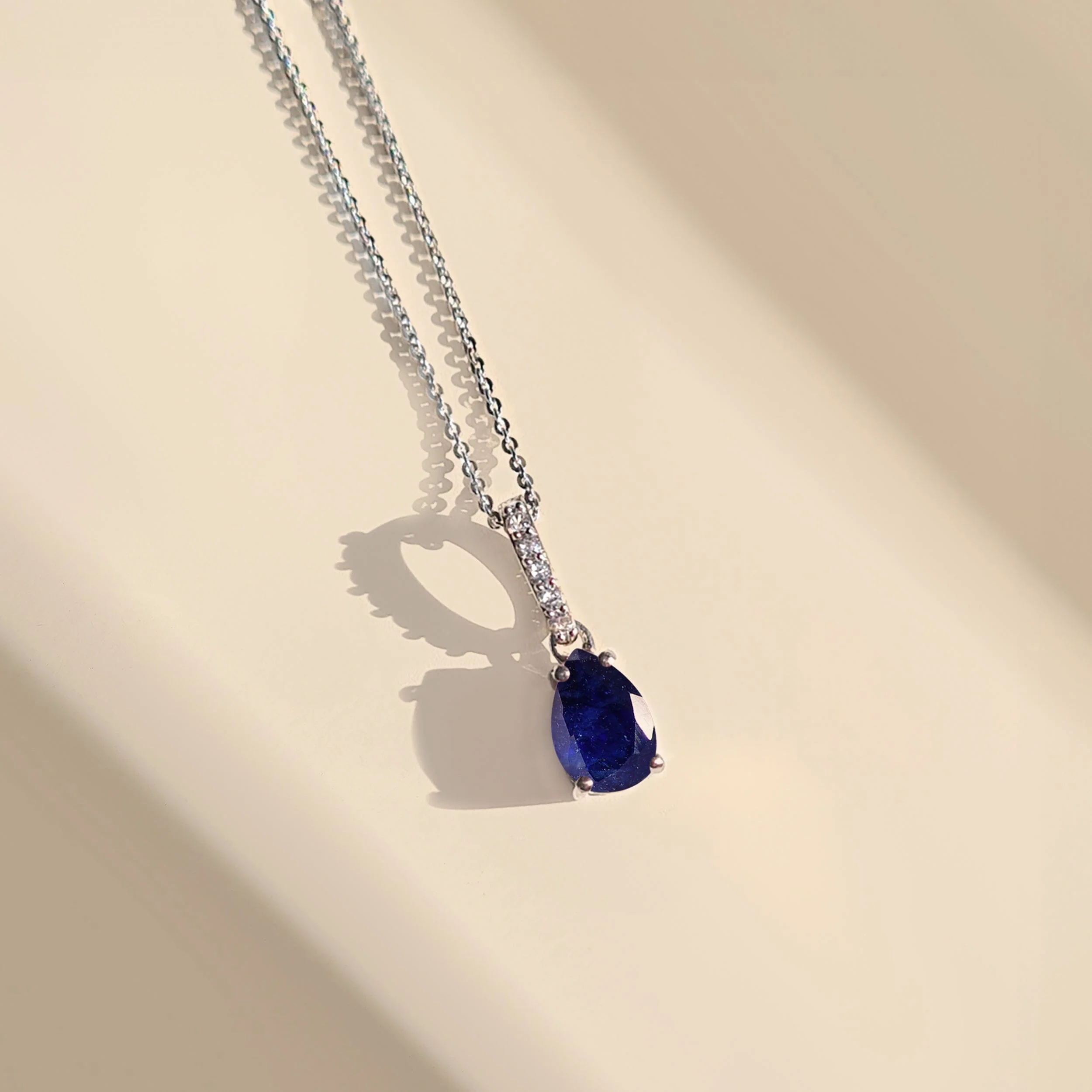 Blue Sapphire Necklace Sway - September Birthstone - Image 10
