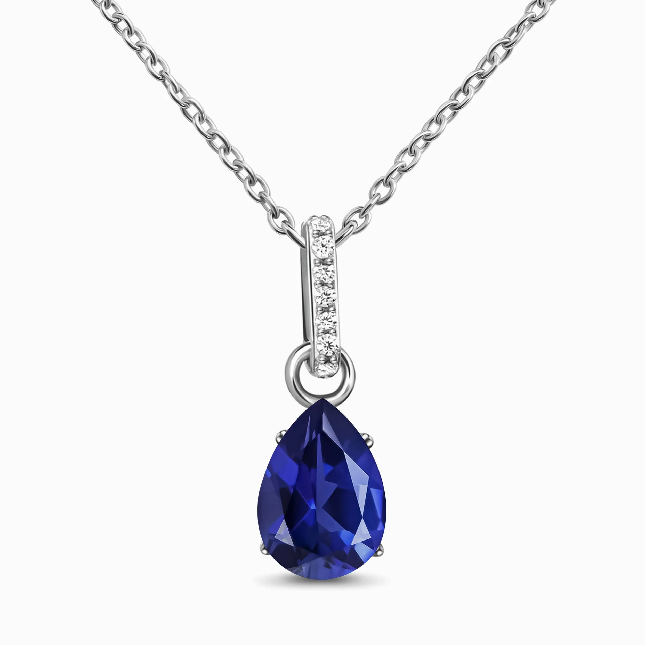 Blue Sapphire Necklace Sway - September Birthstone - Image 2