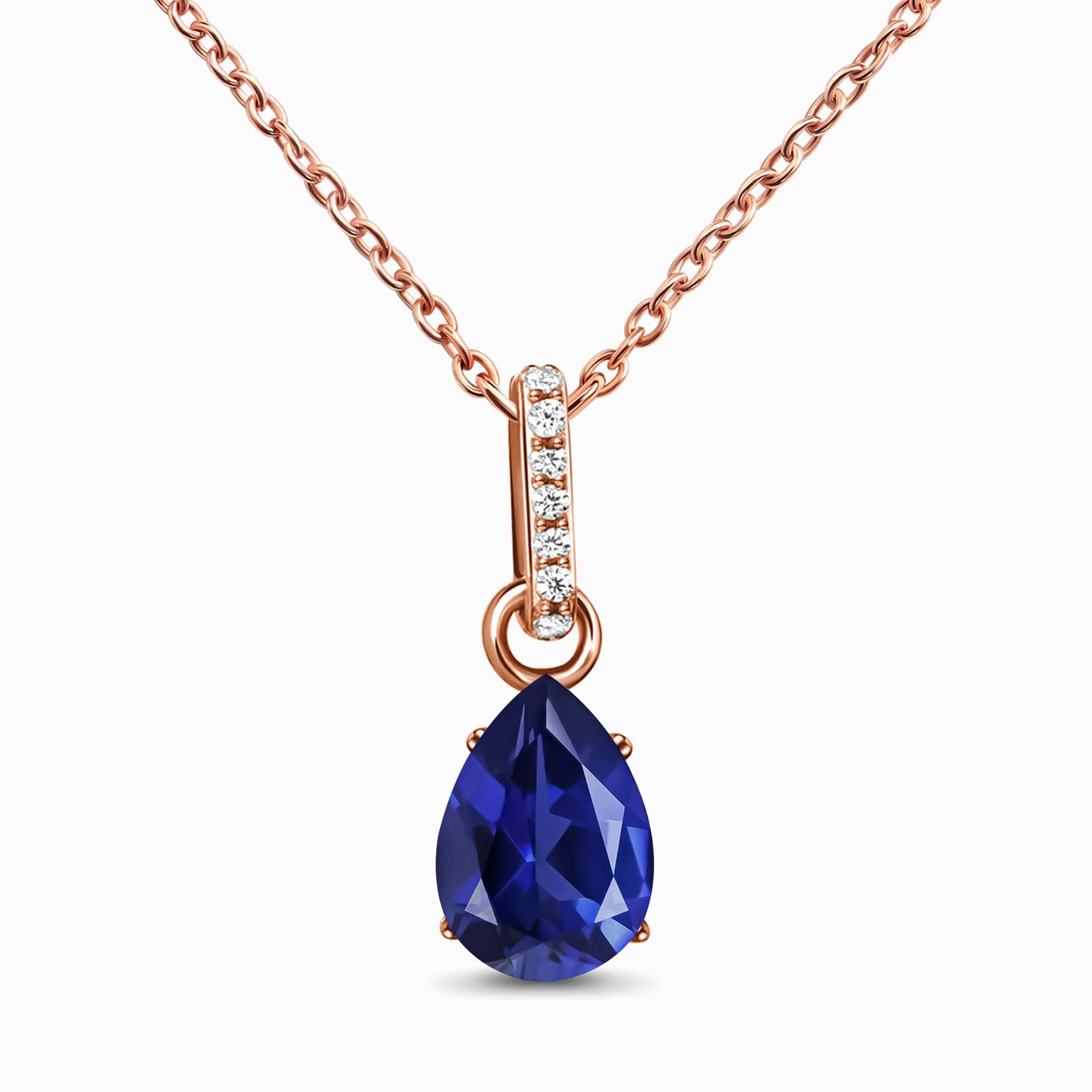 Blue Sapphire Necklace Sway - September Birthstone - Image 4