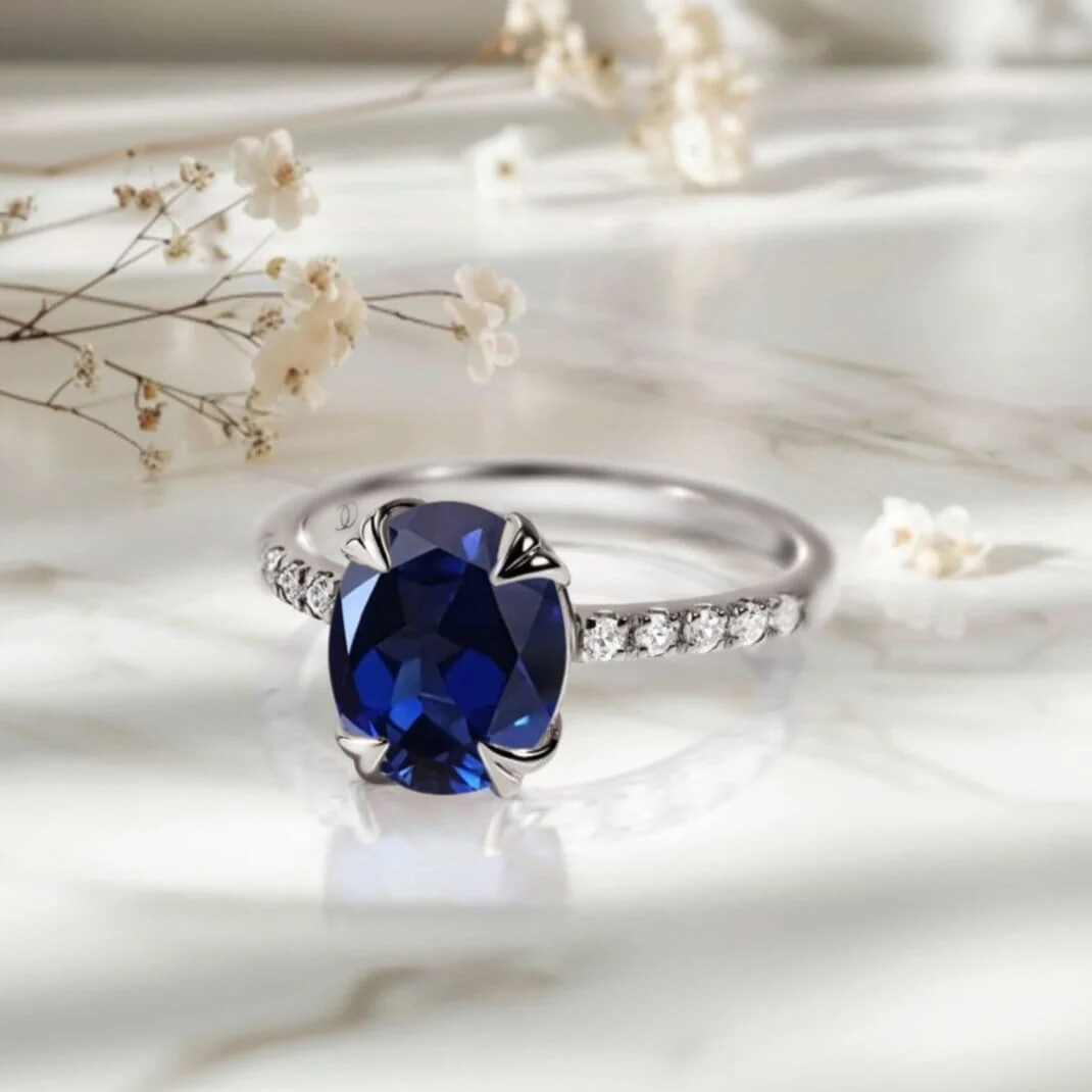 Blue Sapphire Ring - Harlow - Image 10