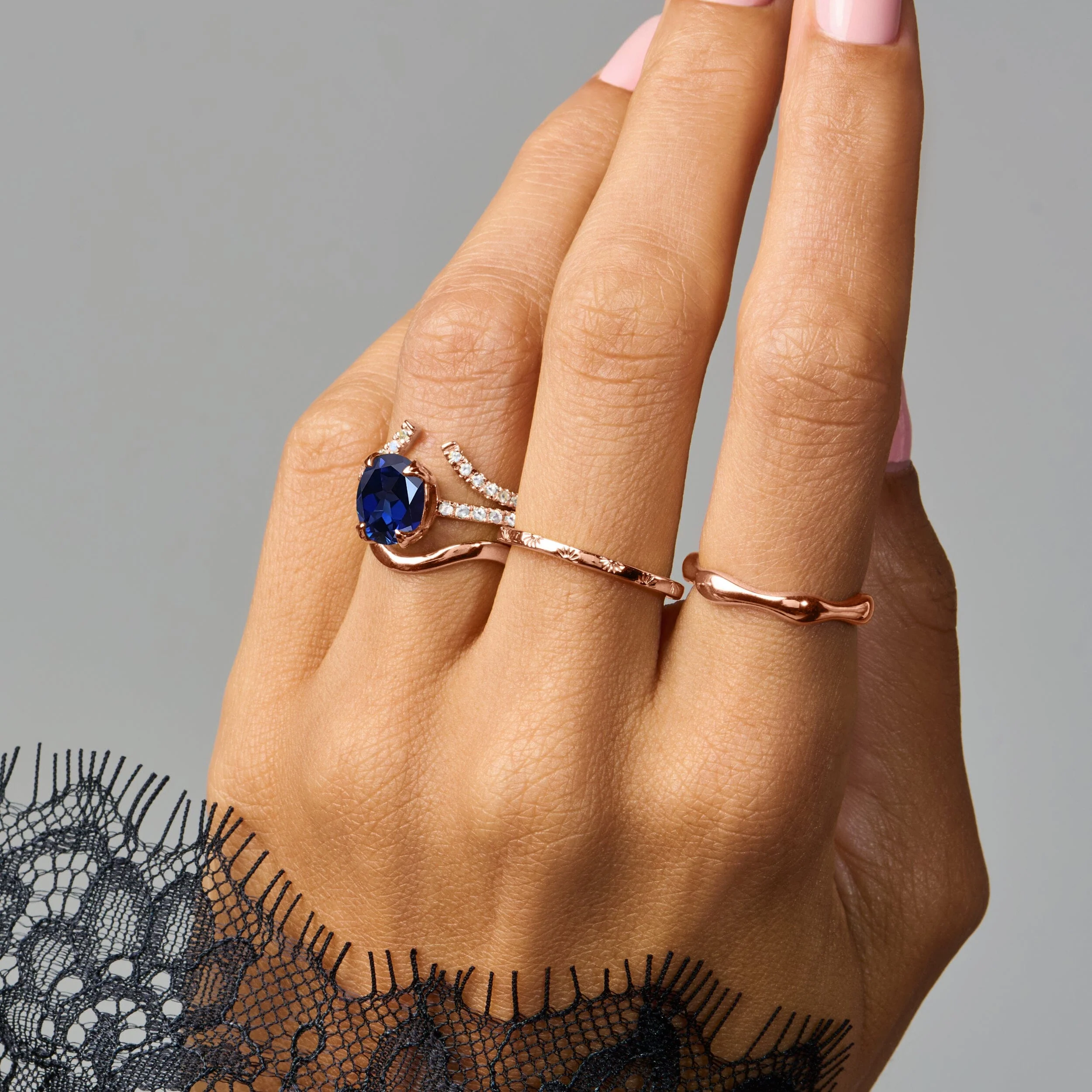 Blue Sapphire Ring - Harlow - Image 13