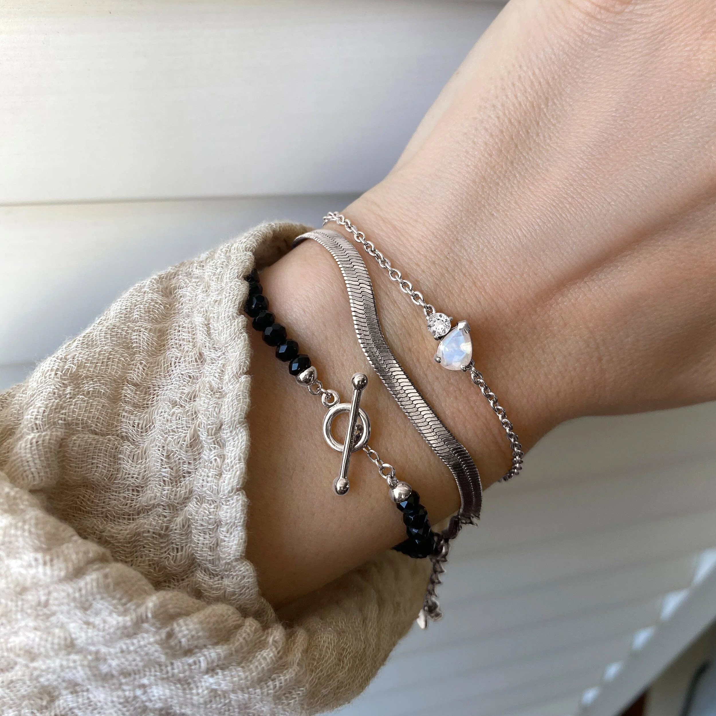 Plain Metal Wristlet - Herringbone Bracelet - Image 19