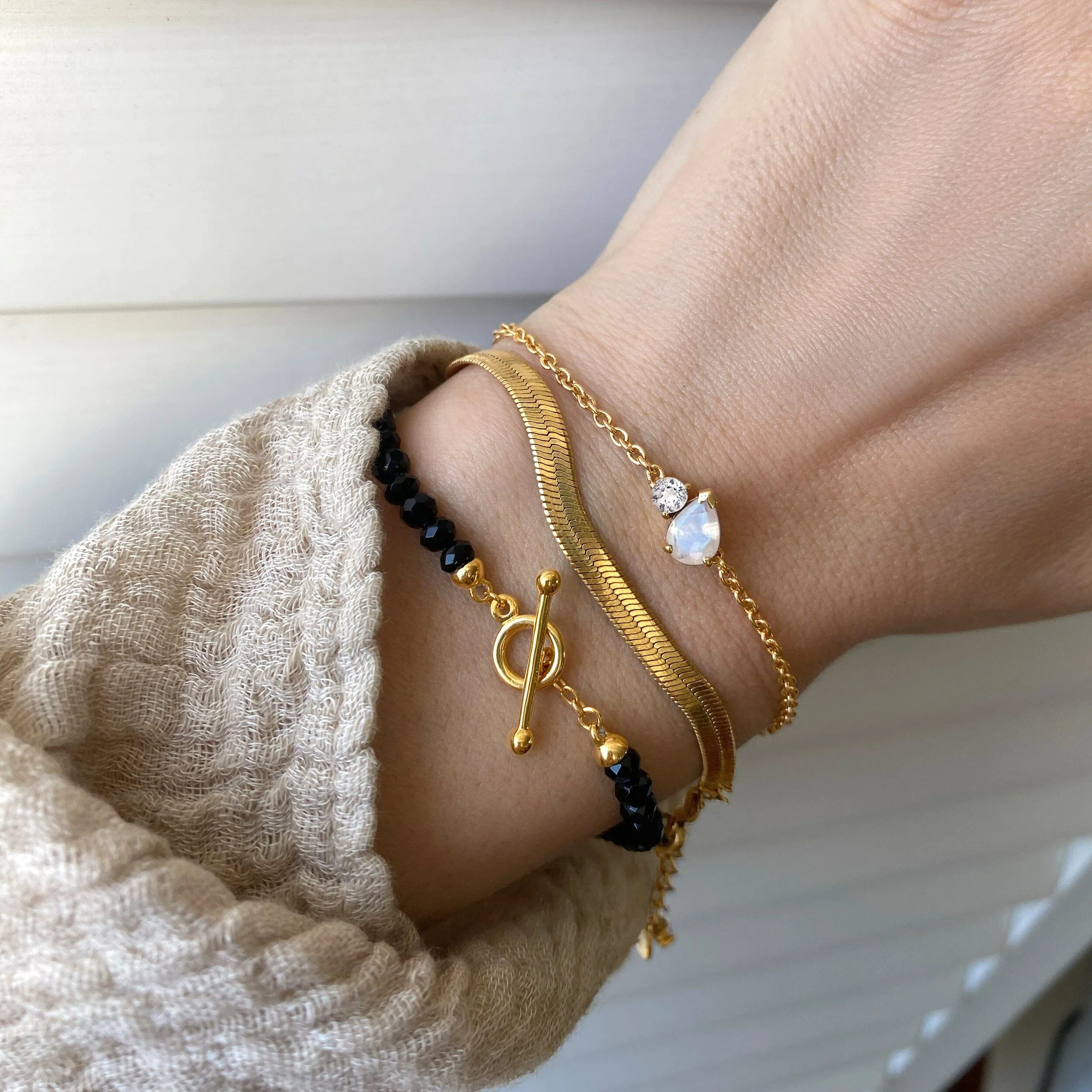 Plain Metal Wristlet - Herringbone Bracelet - Image 23