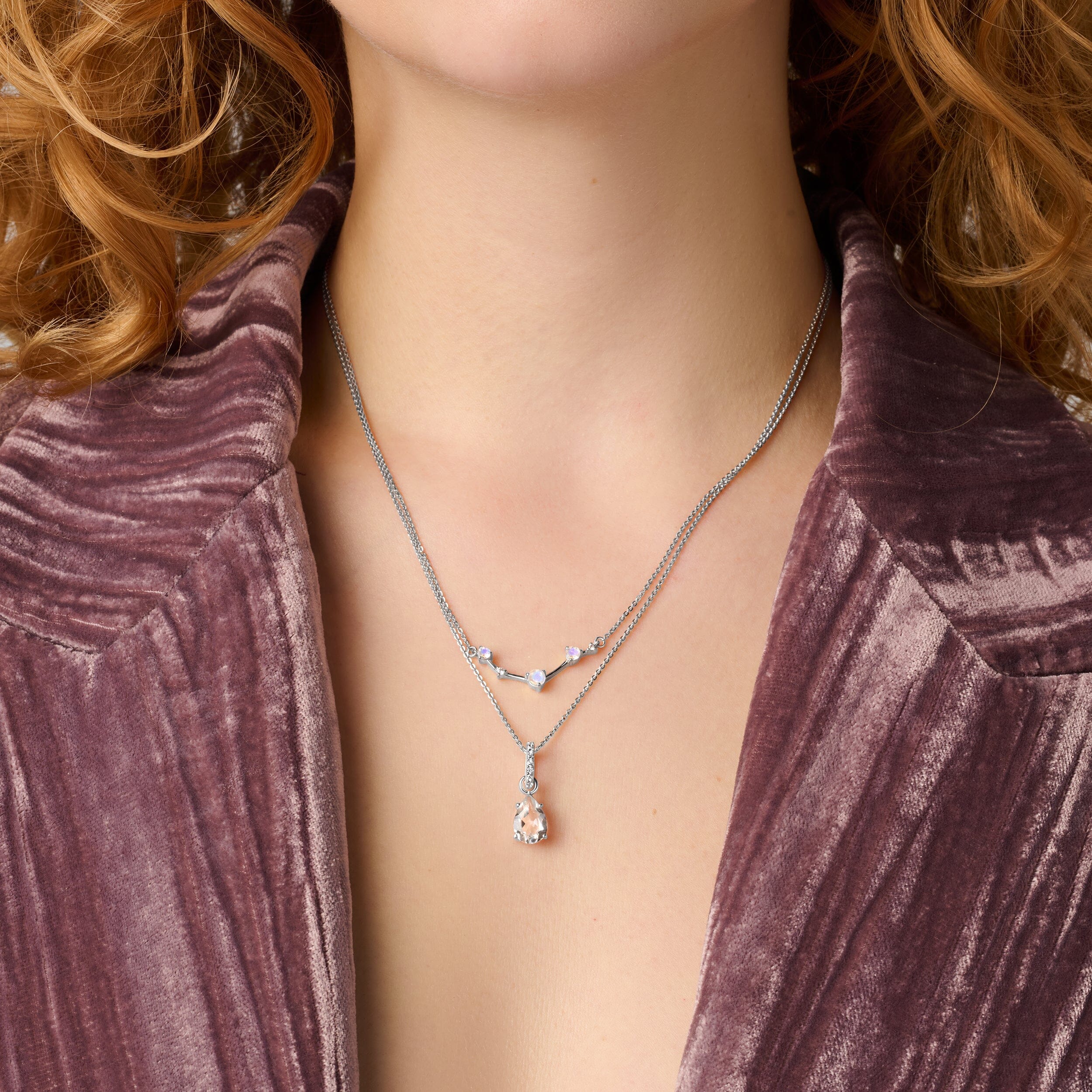Cancer Zodiac & June Birthstone Necklaces - Image 2