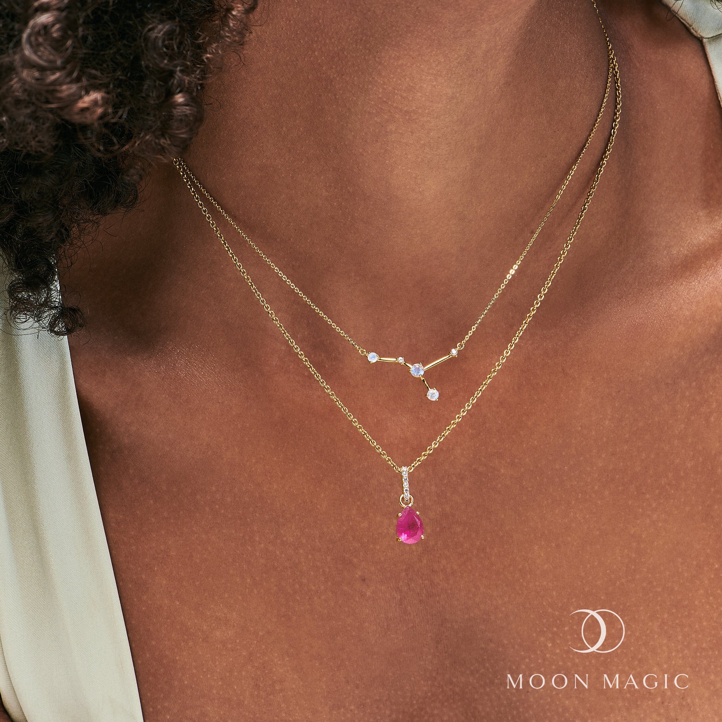 Cancer Zodiac & July Birthstone Necklaces - Image 23
