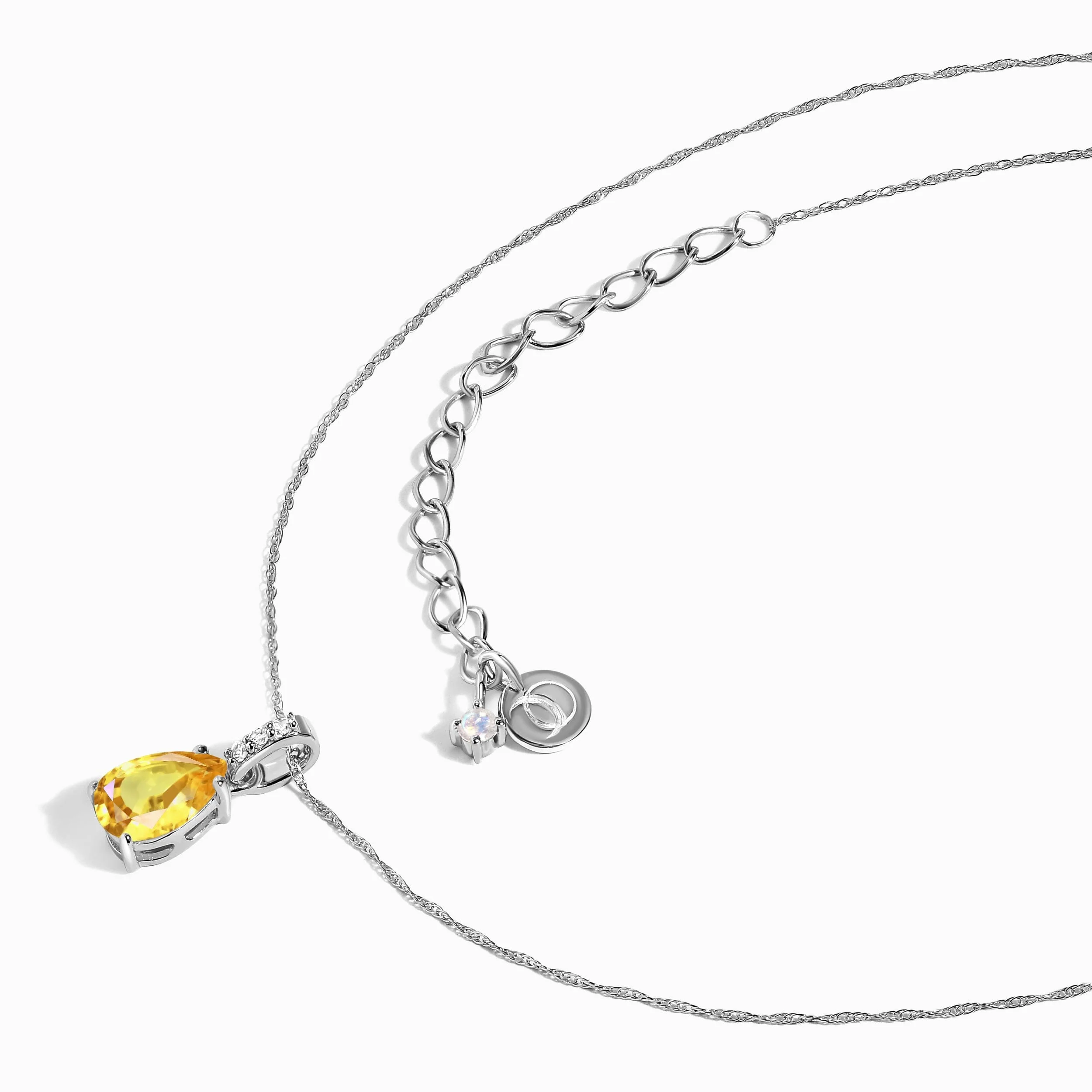 Citrine Diamond Necklace Sway - November Birthstone - Image 9
