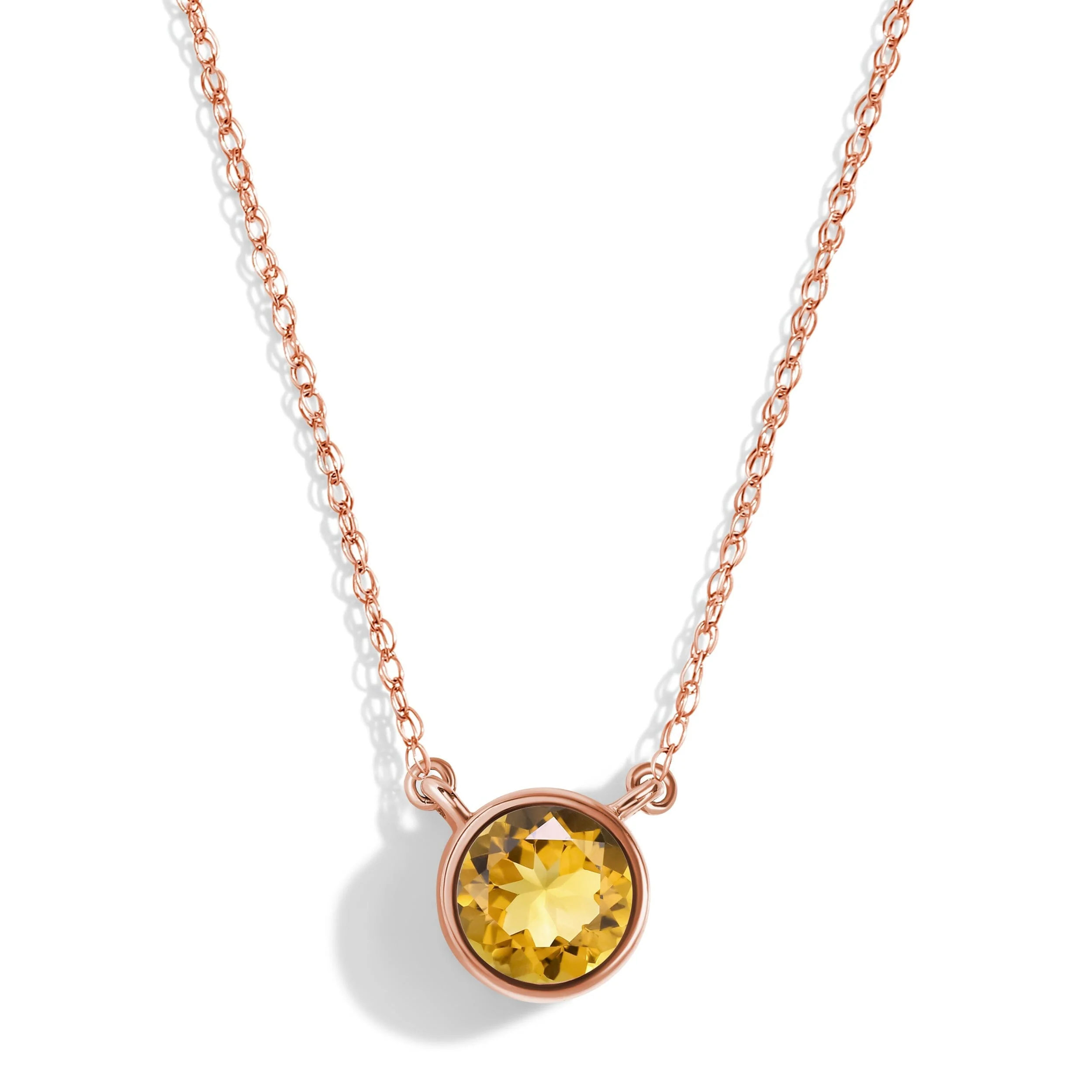 Citrine Necklace - Solitaire - Image 3