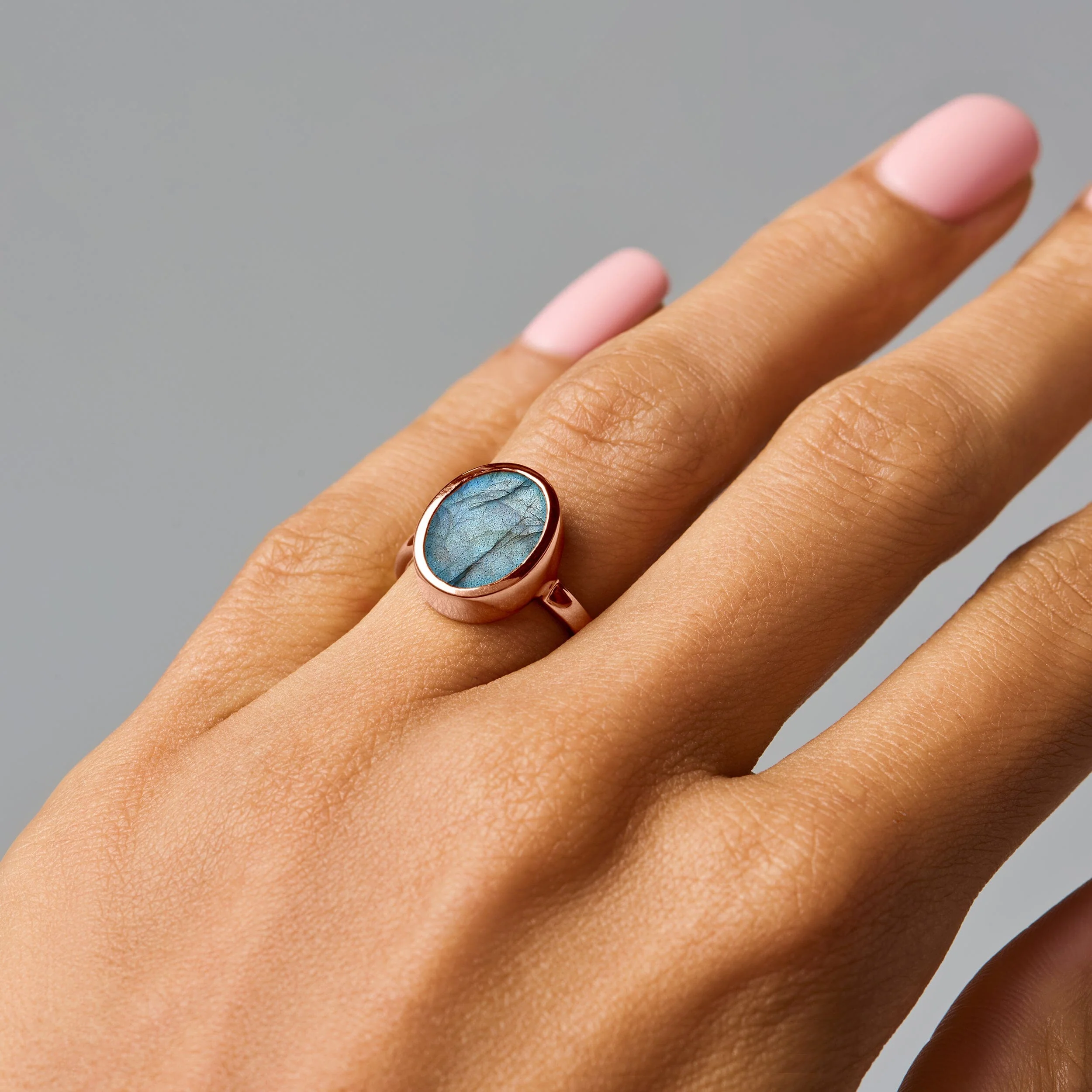 Crystal Ring - Enfolded Labradorite - Image 11