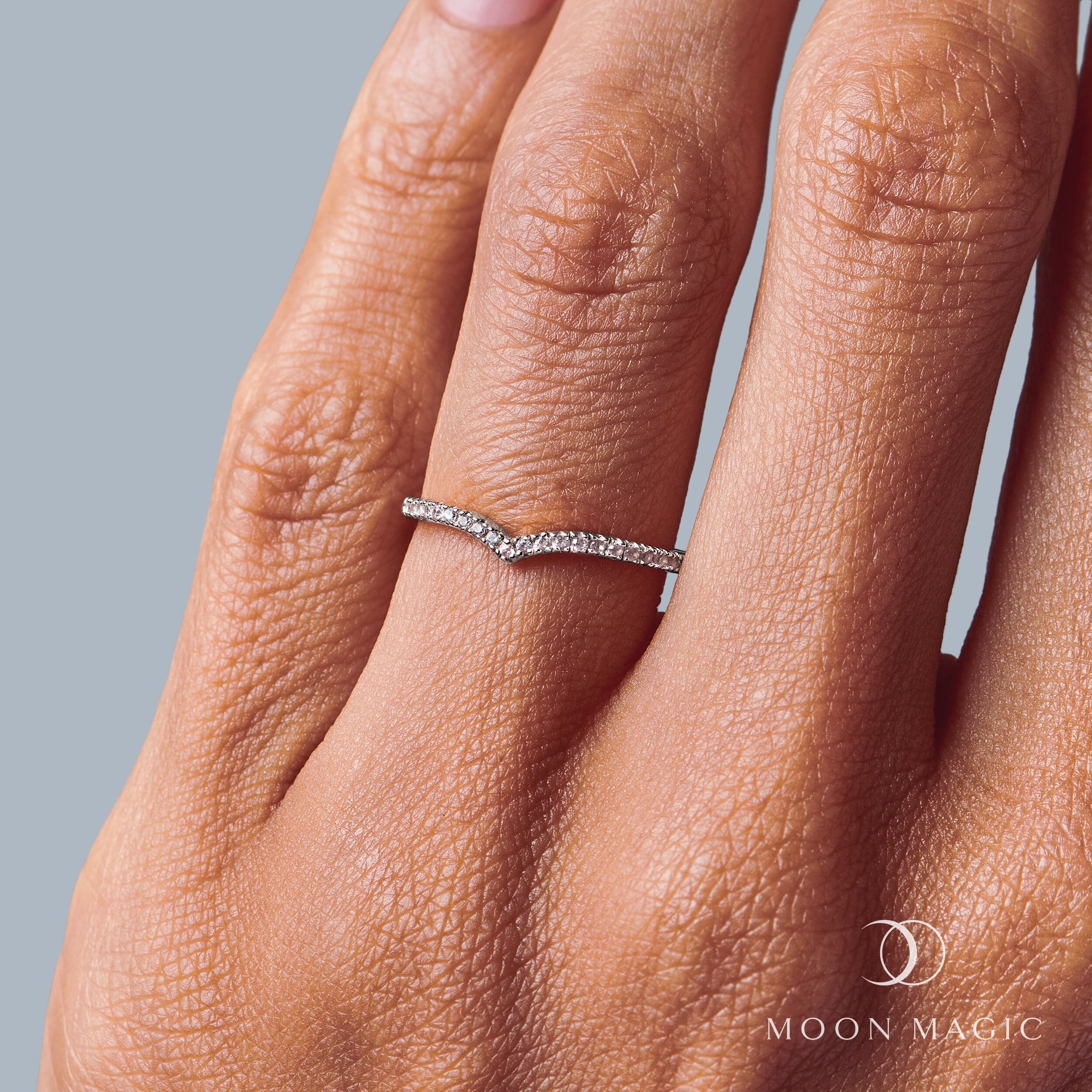 Diamond Ring Band - Peak Of Love Pavé - Image 2