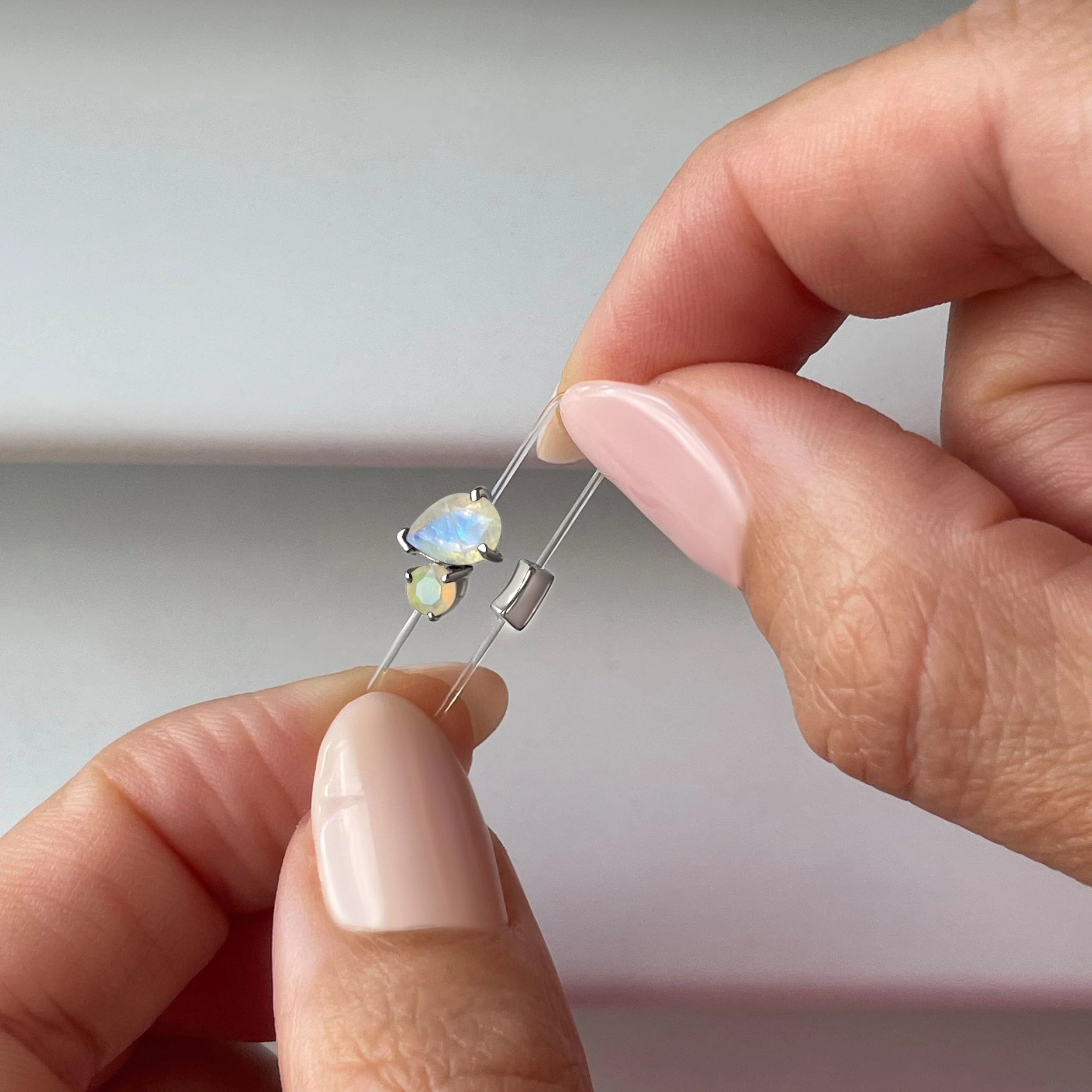 Floating Ring - Toi Et Moi Moonstone & Opal - Image 16