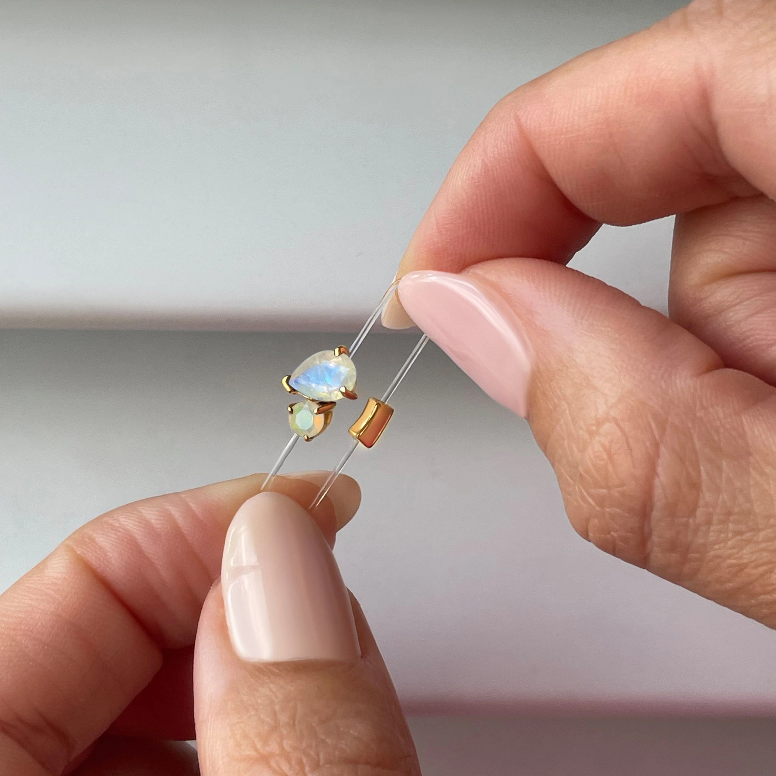 Floating Ring - Toi Et Moi Moonstone & Opal - Image 20