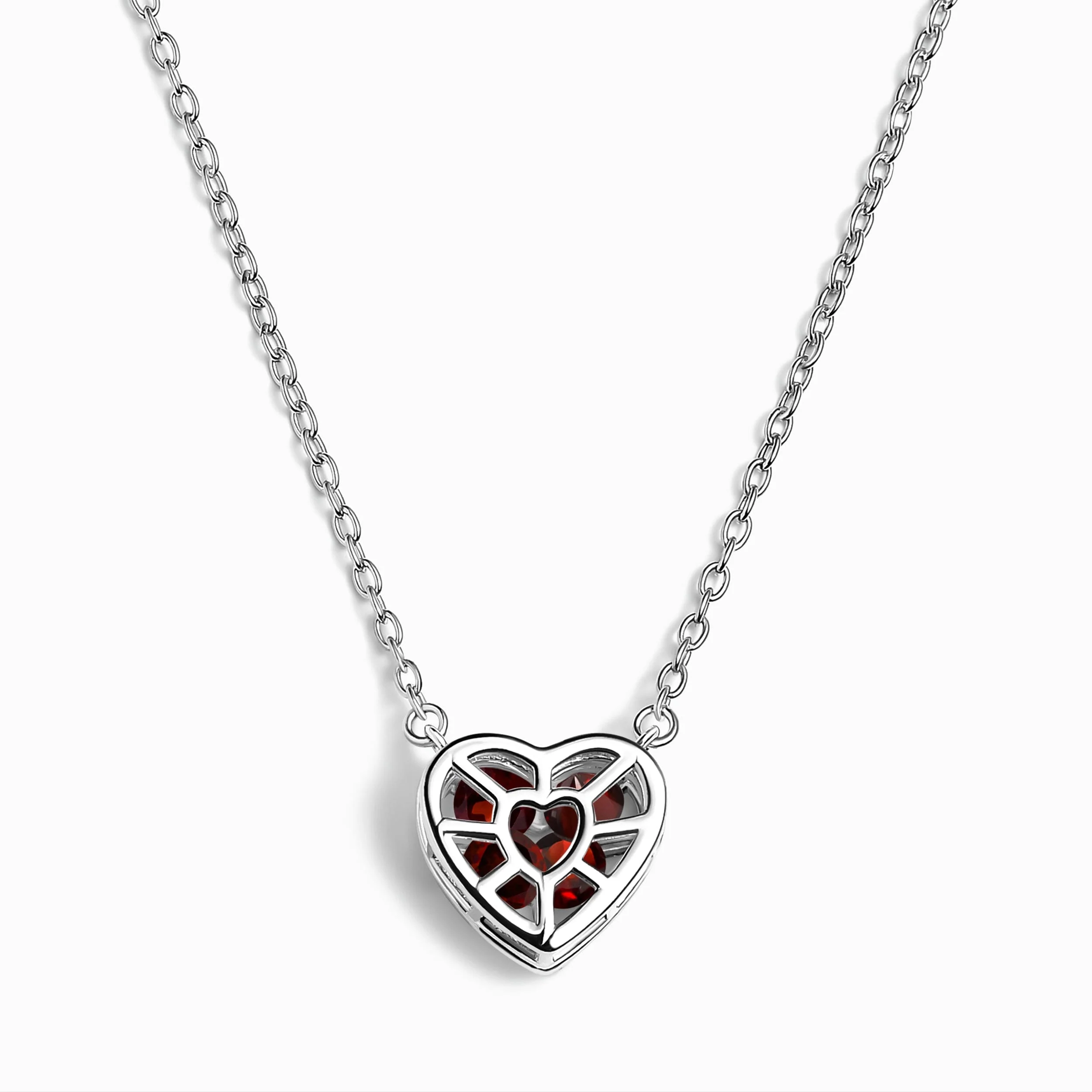 Garnet Fidget Necklace - Heart in Motion