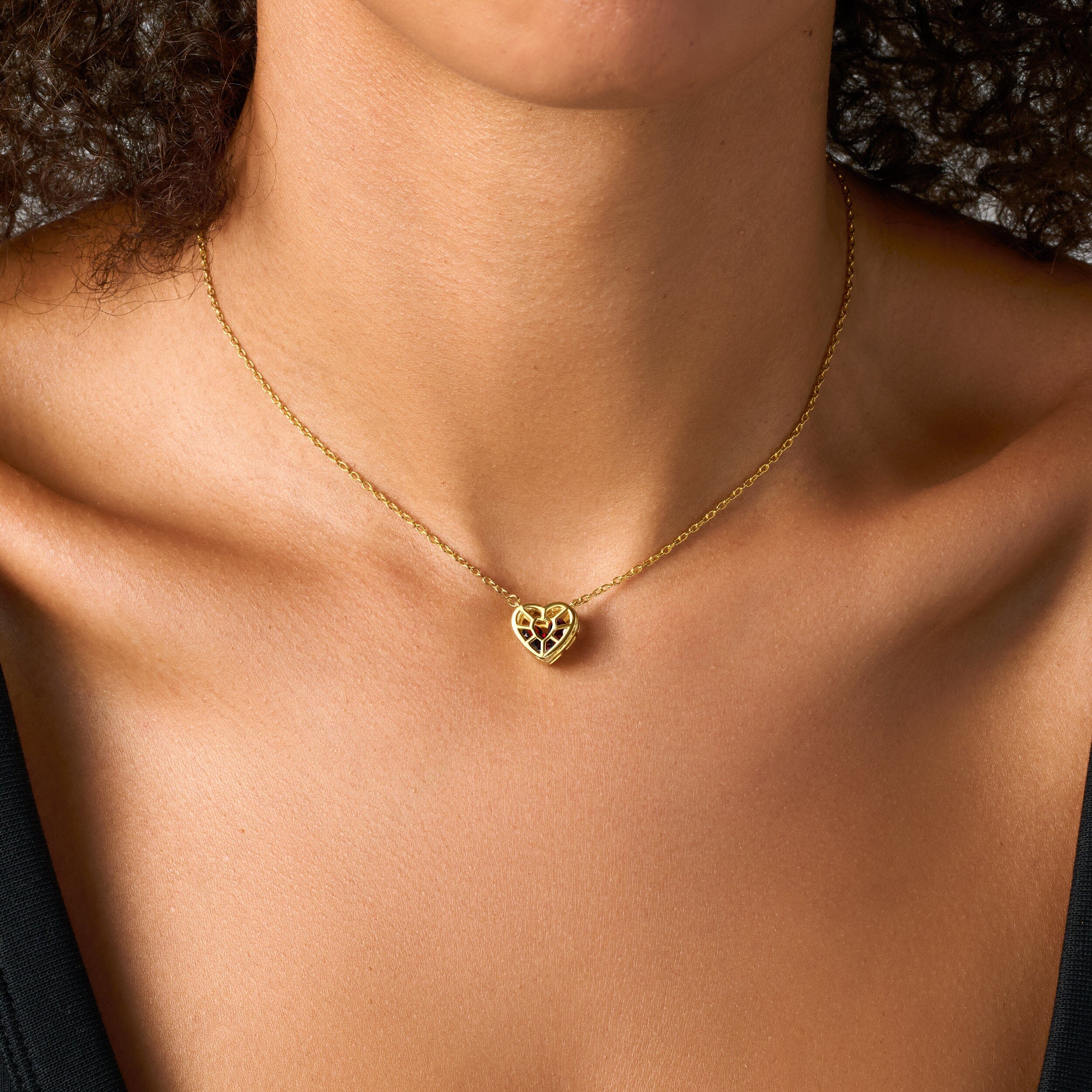 Garnet Fidget Necklace - Heart in Motion - Image 6