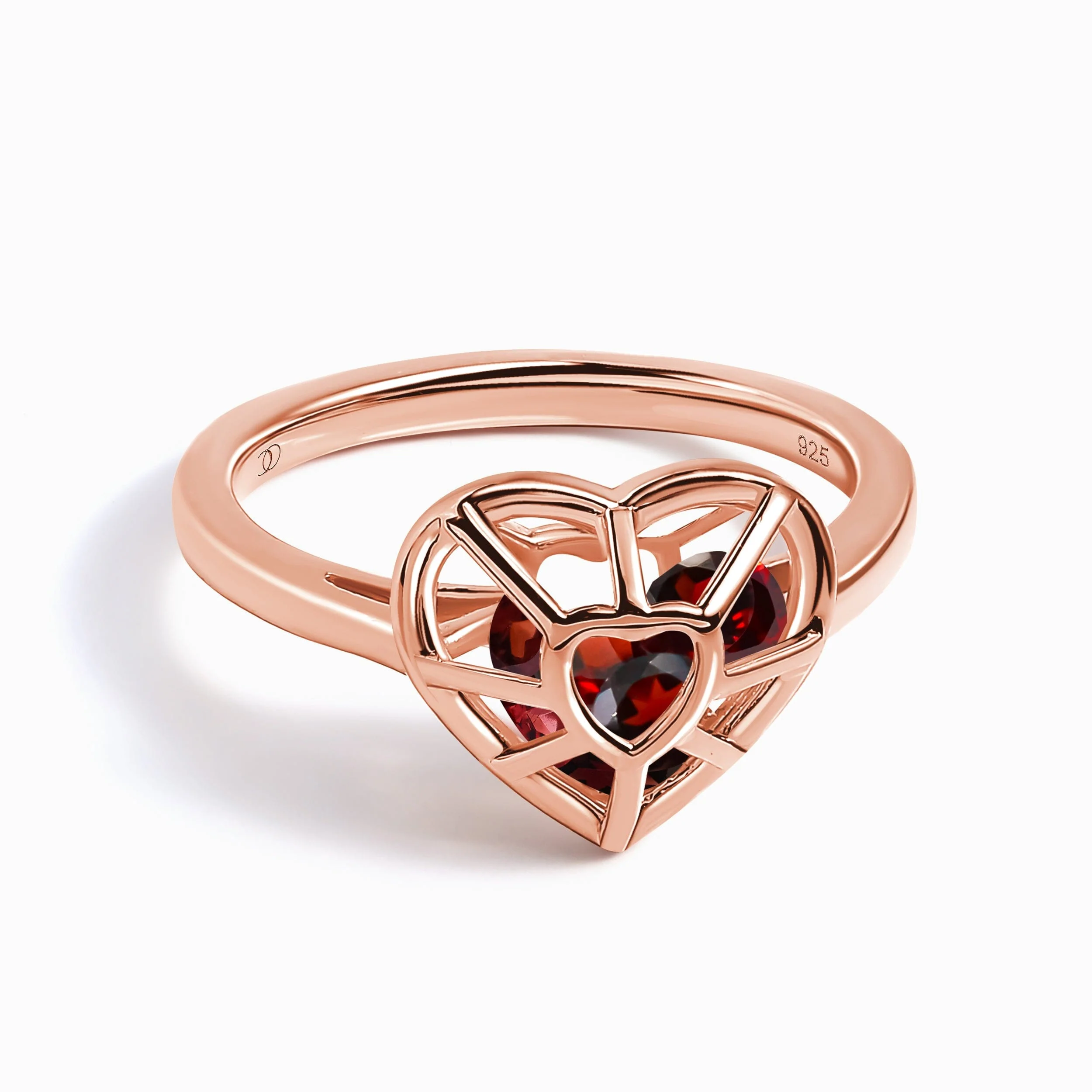 Garnet Fidget Ring - Heart in Motion - Image 3