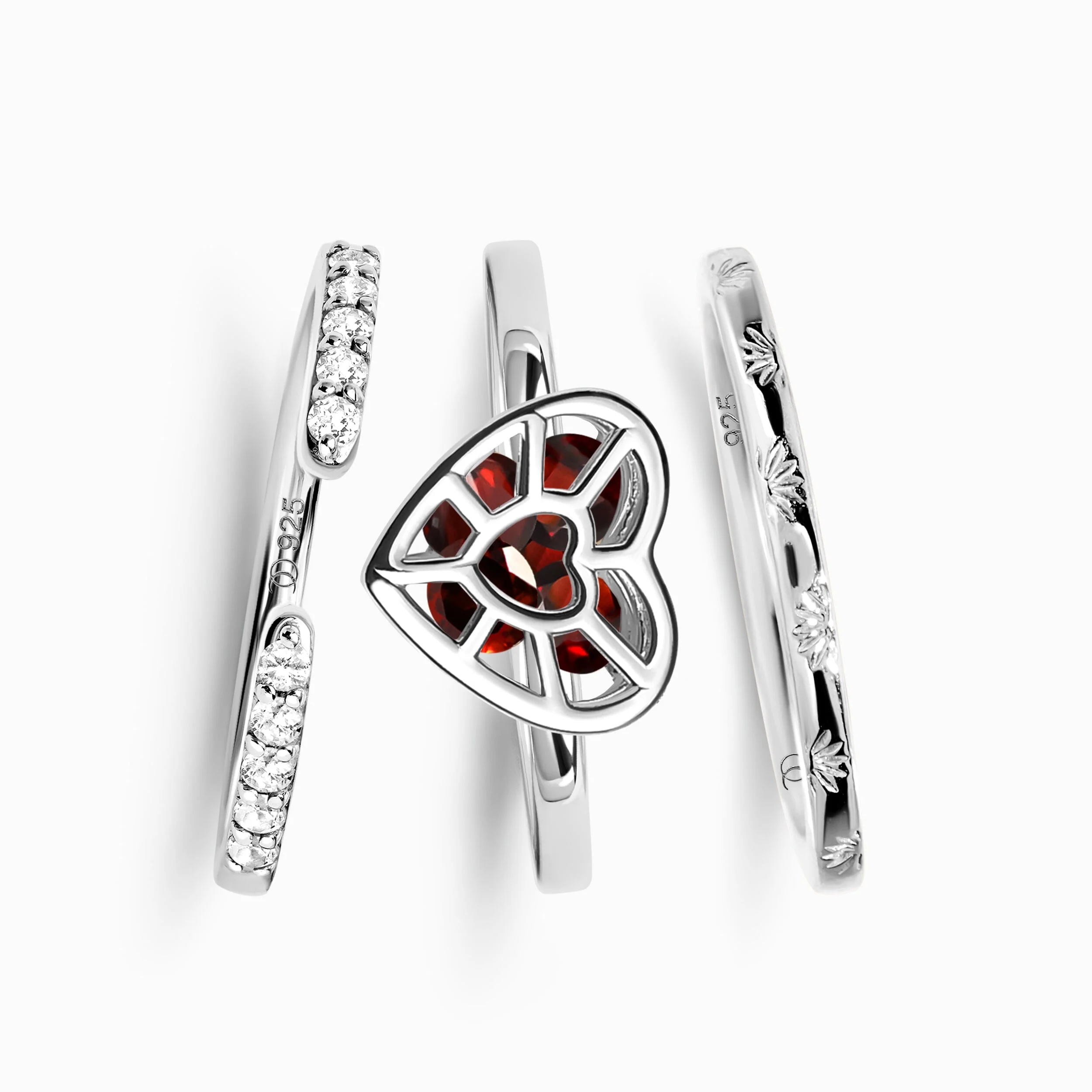 Garnet Heart In Motion Set