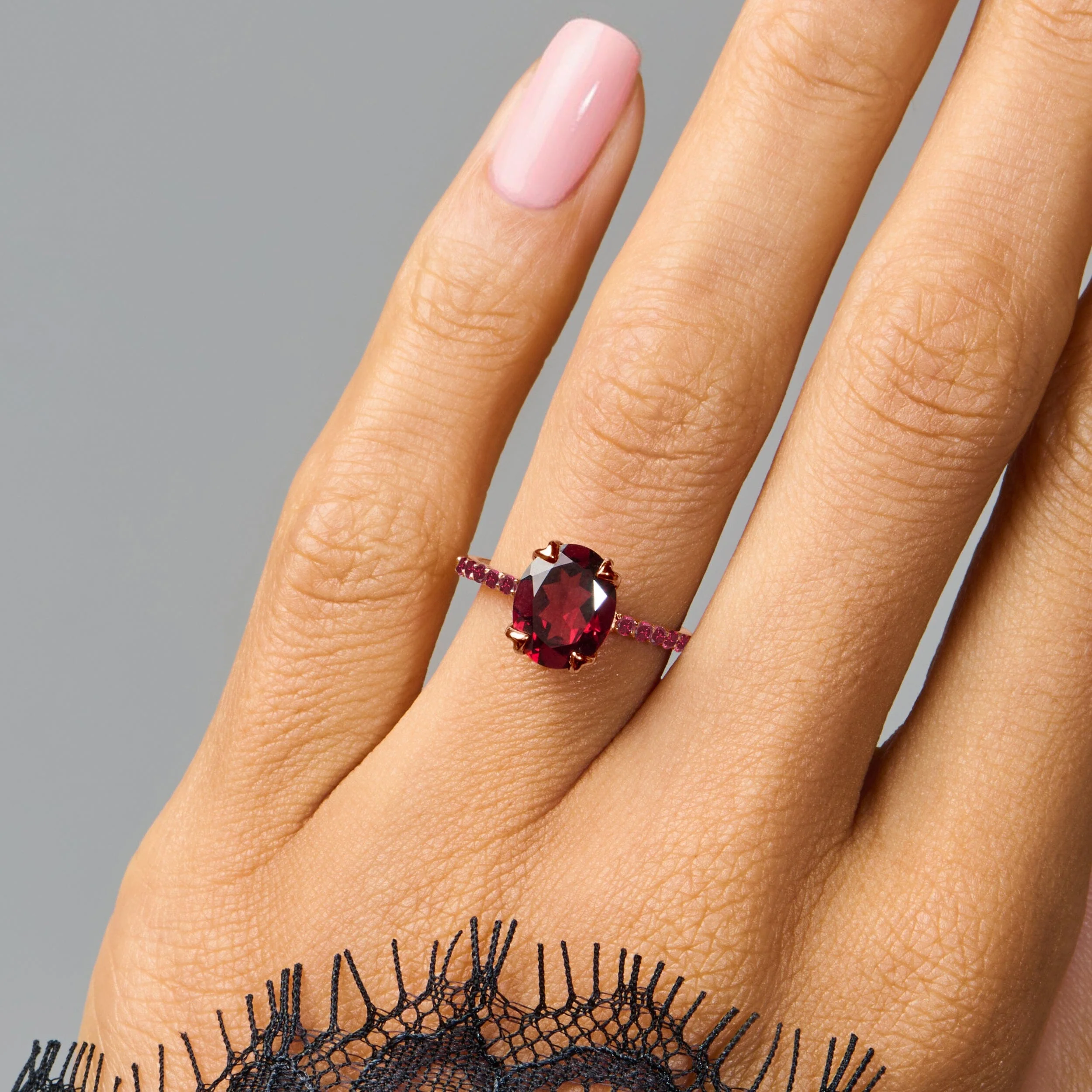 Garnet Ruby Ring - Harlow - Image 4