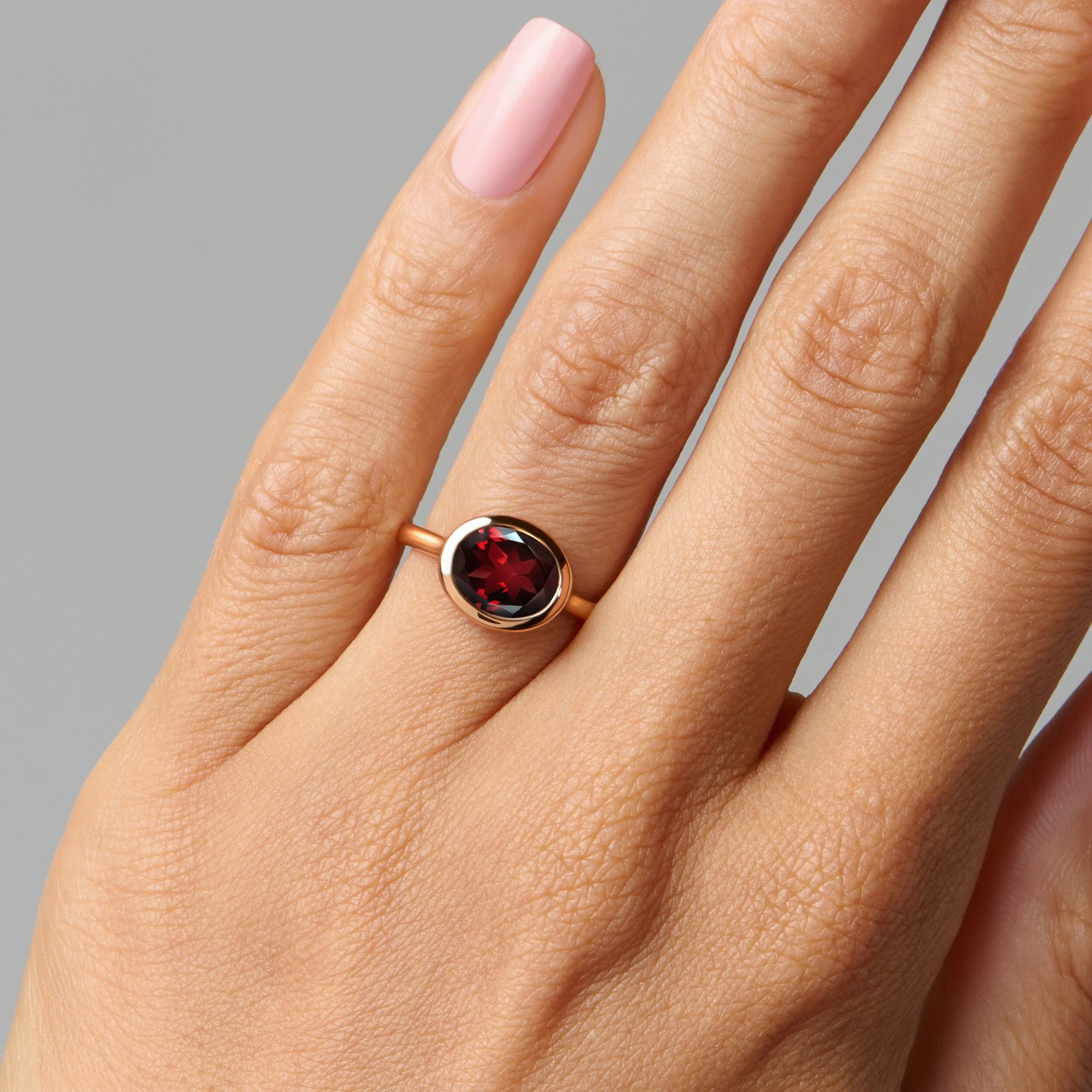 Garnet Skin Touch Ring - Feel the Passion - Image 4