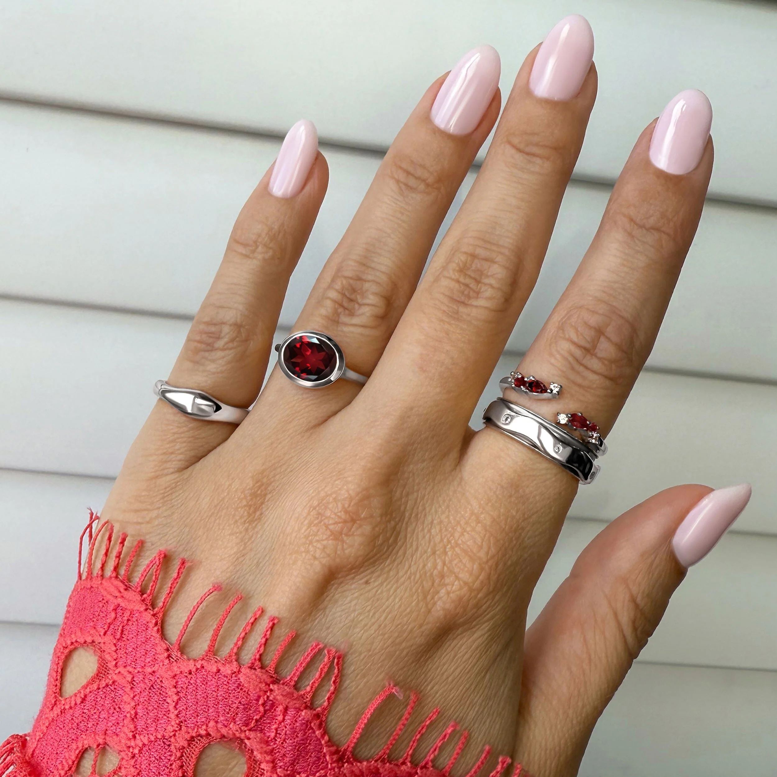 Garnet Skin Touch Ring - Feel the Passion - Image 8