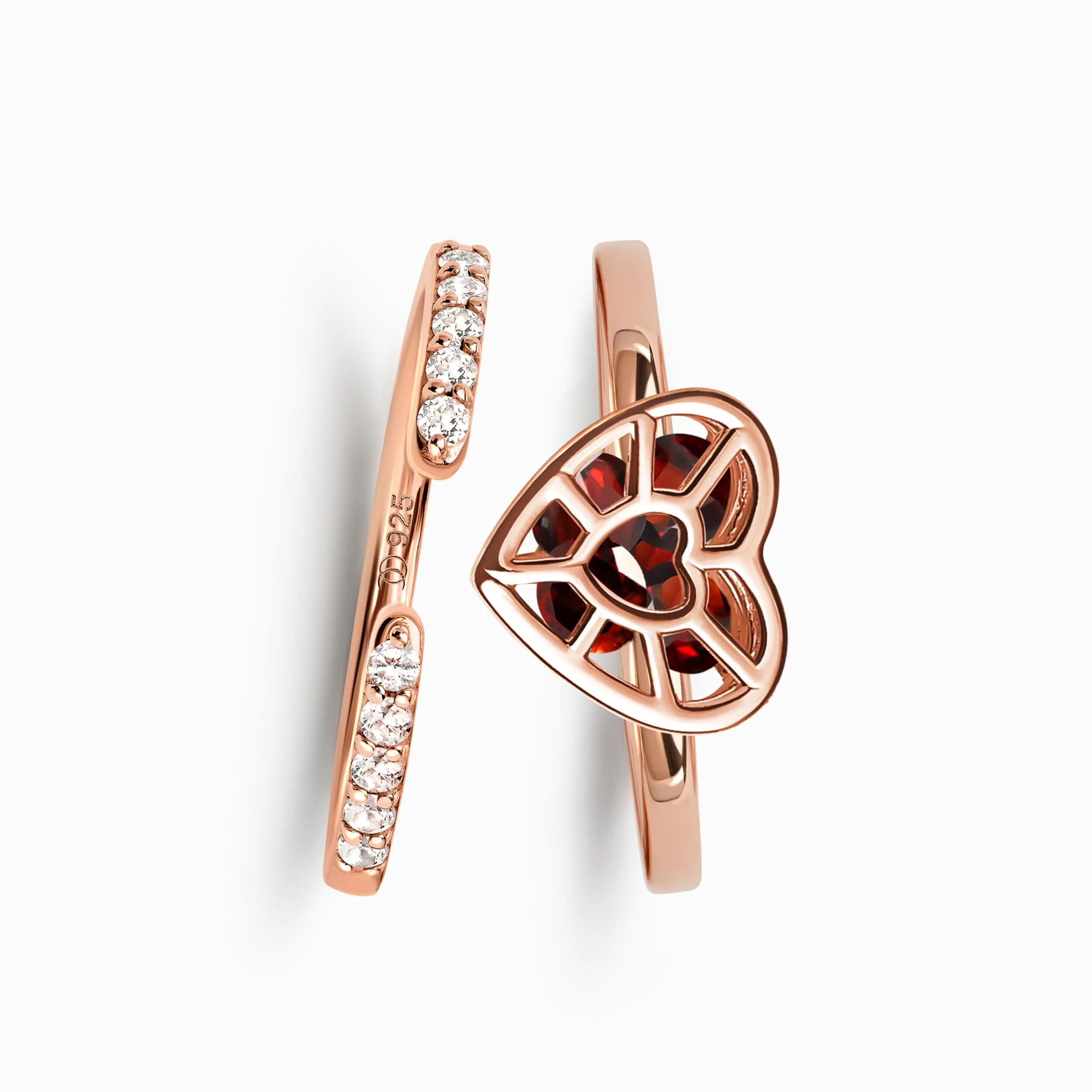 Garnet Twinkling Heart Set - Image 3