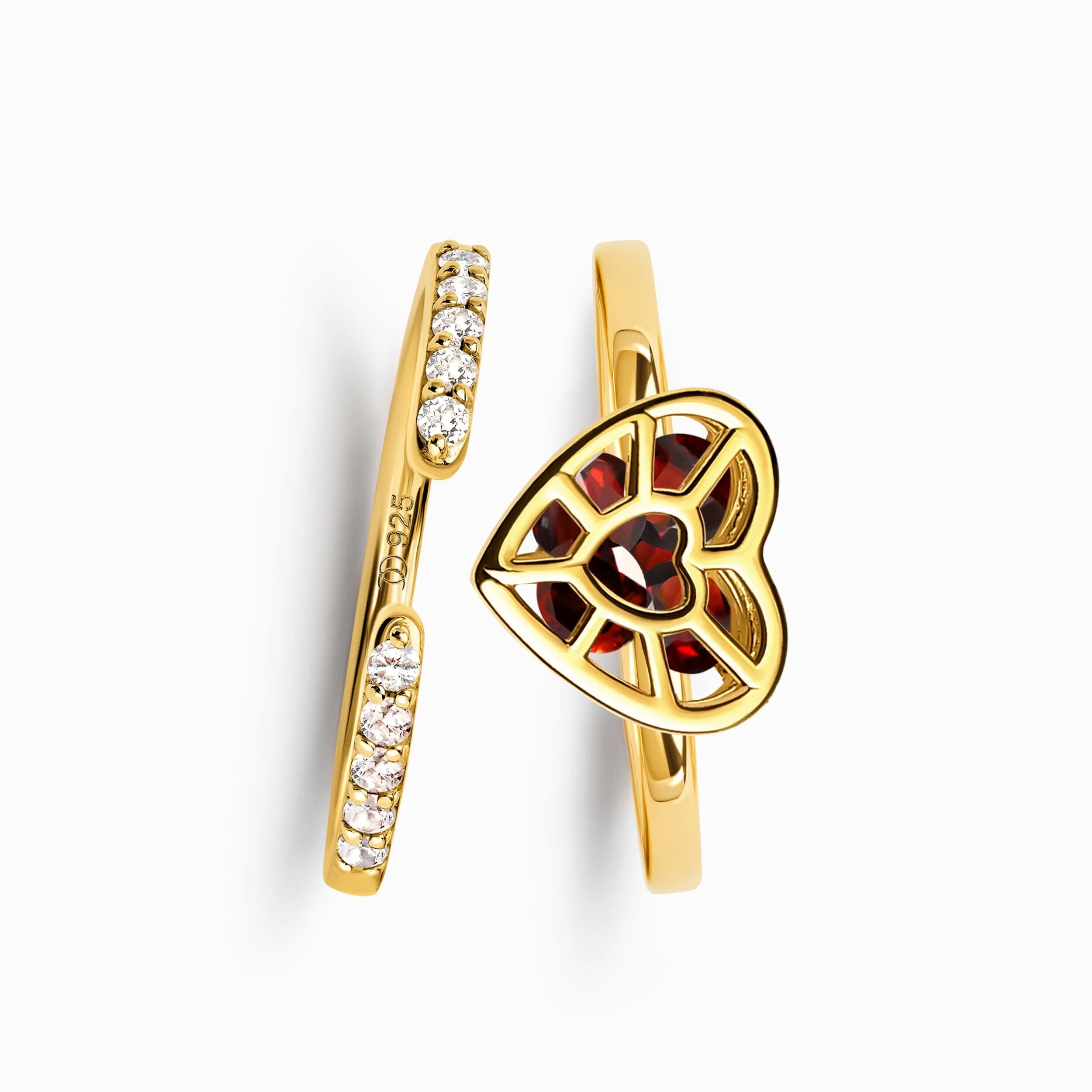 Garnet Twinkling Heart Set - Image 5
