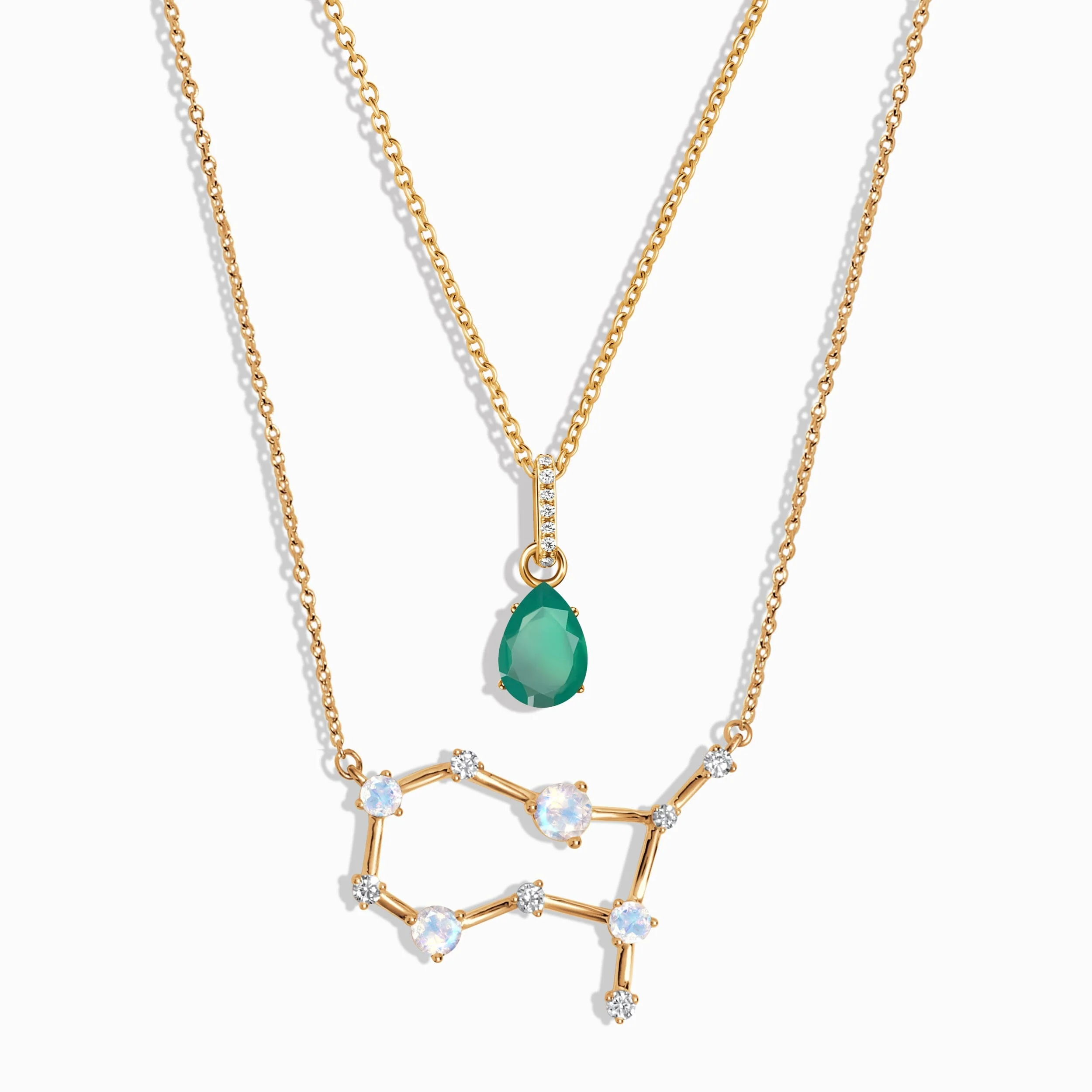 Gemini Zodiac & May Birthstone Necklaces - Image 7
