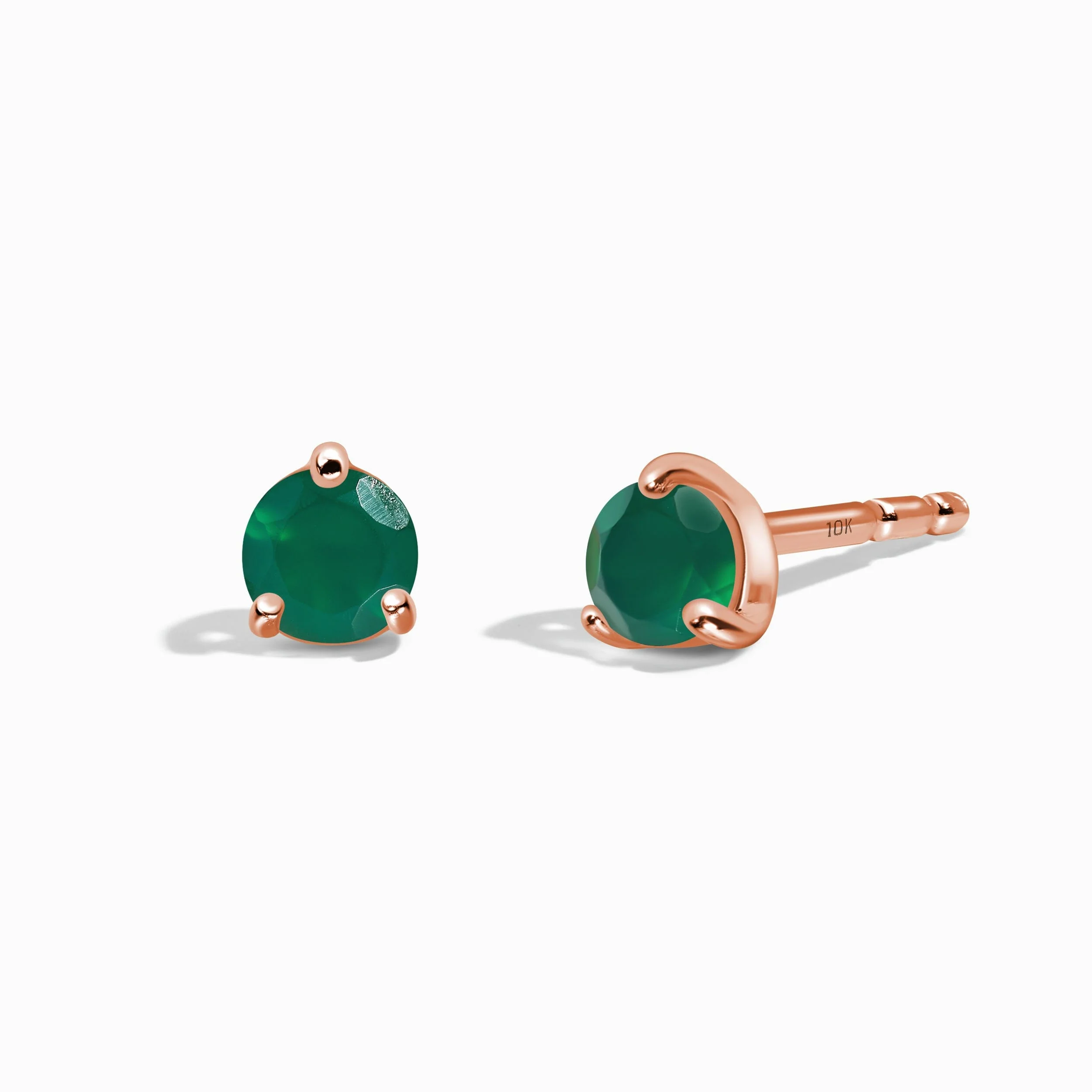 Green Onyx Round Studs - May Birthstone - Image 7