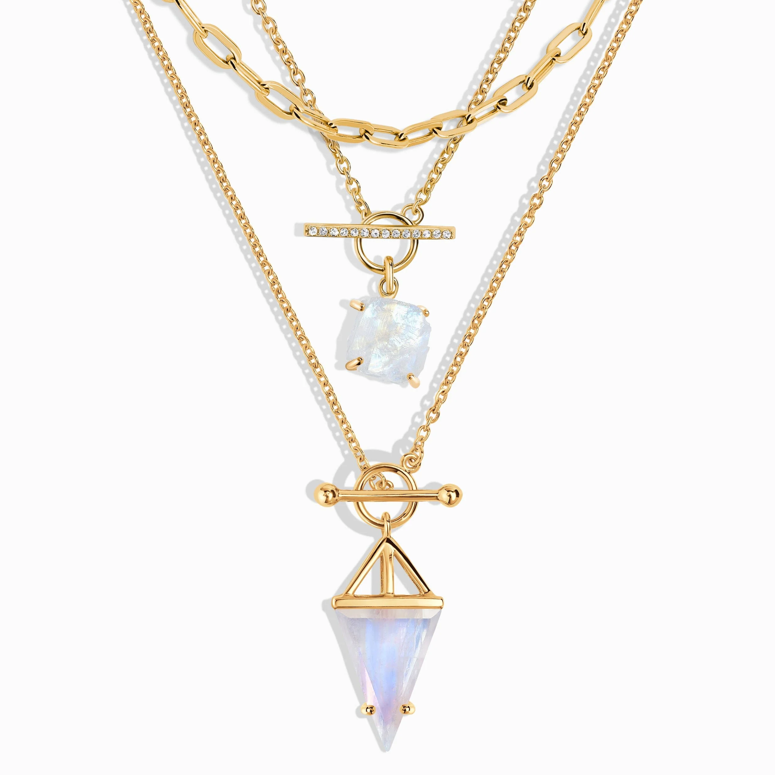 Heroine T-Lock & Raw Crystal T-Lock Necklaces & Widelink Chain - Image 5
