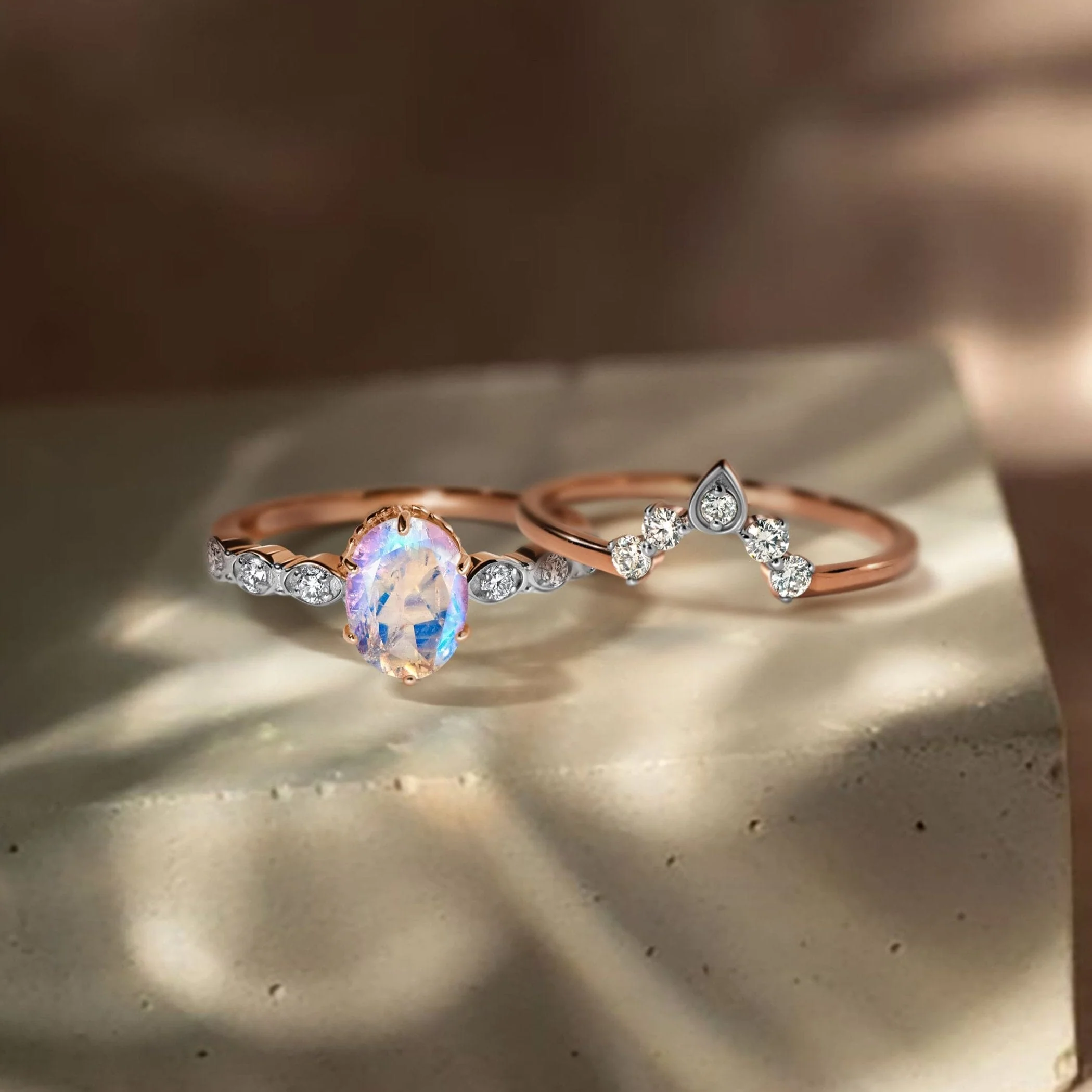 Lab Diamond Mirth Ring & Vow Band - Image 10
