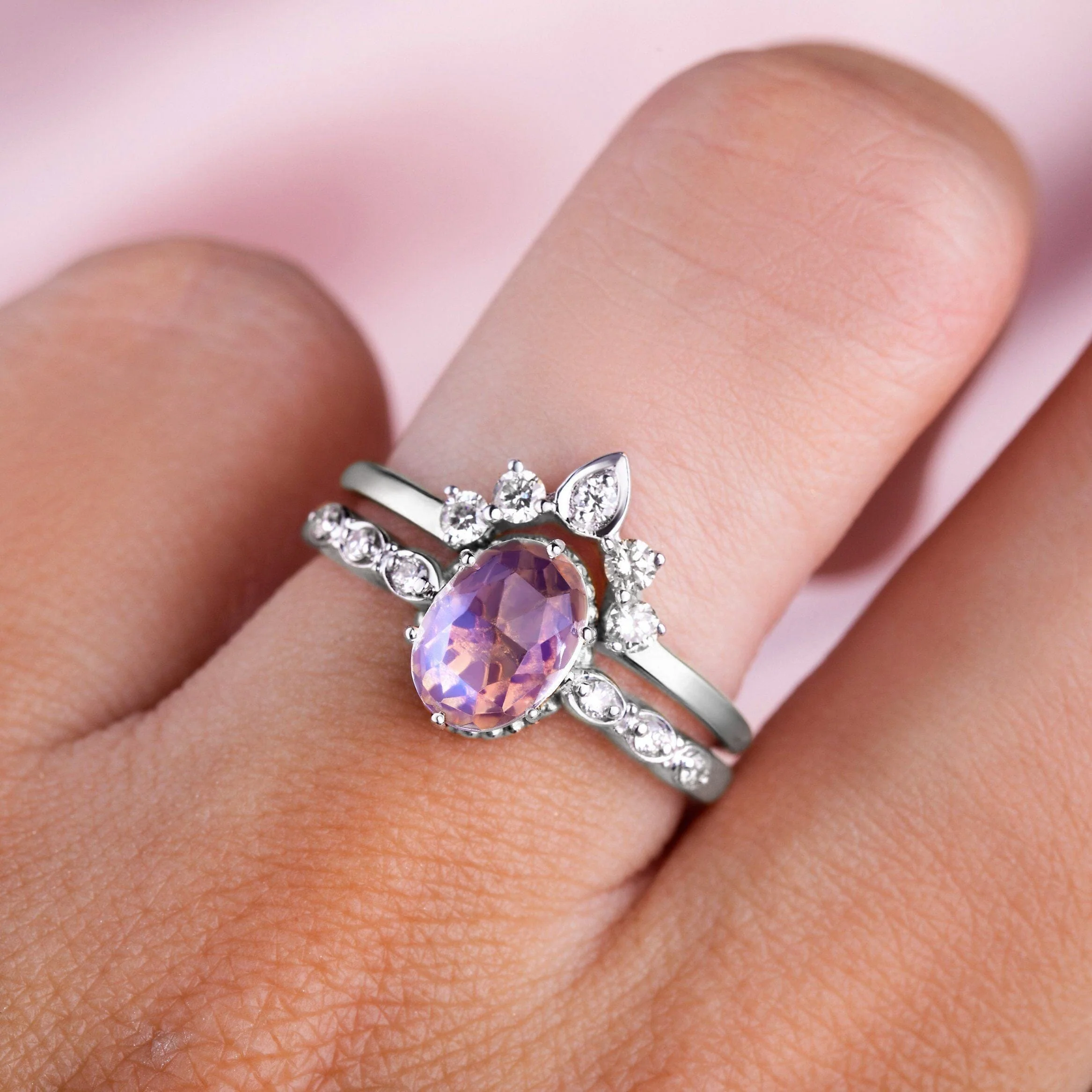 Lab Diamond Mirth Ring & Vow Band - Image 20