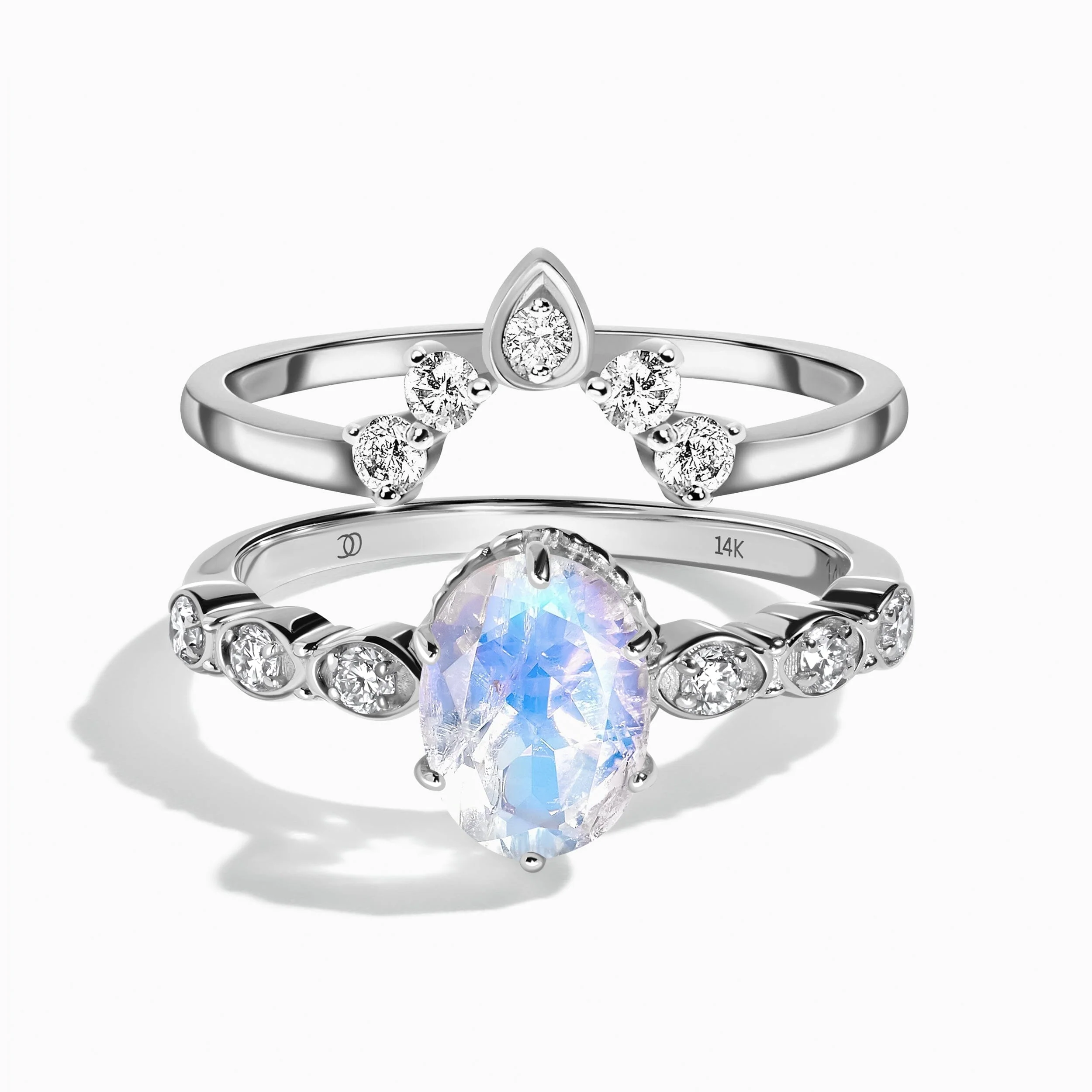 Lab Diamond Mirth Ring & Vow Band - Image 3