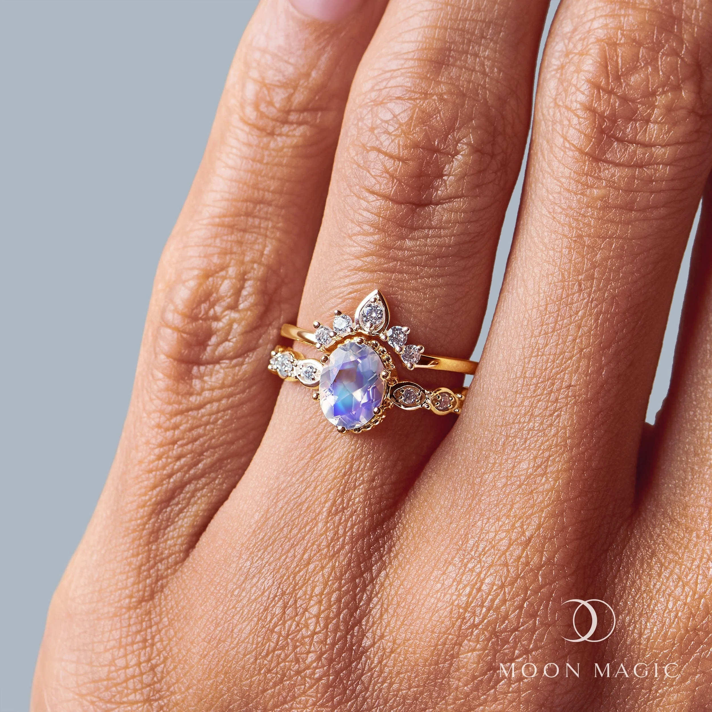 Lab Diamond Mirth Ring & Vow Band - Image 6