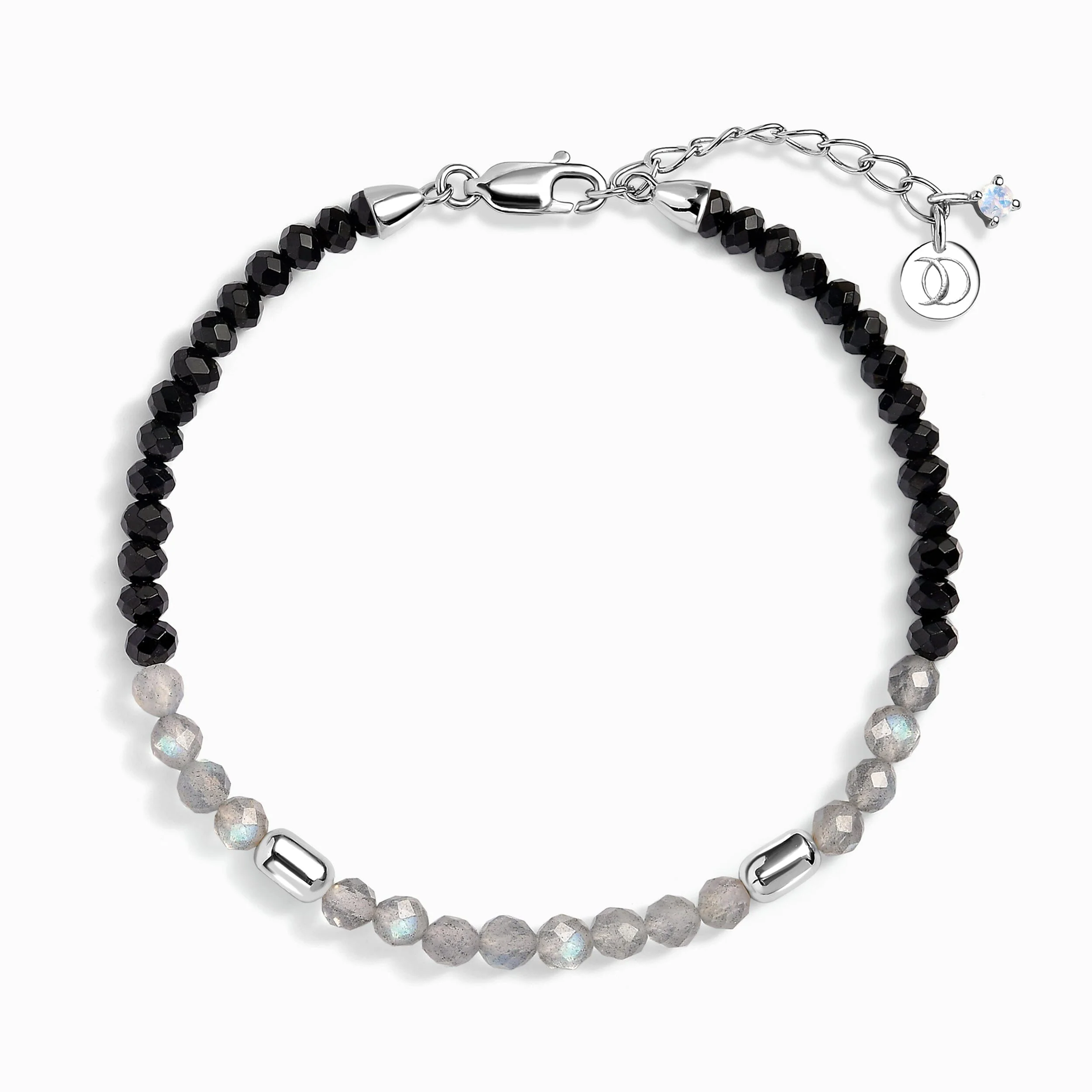 Labradorite Black Obsidian Beads Bracelet - Untamed