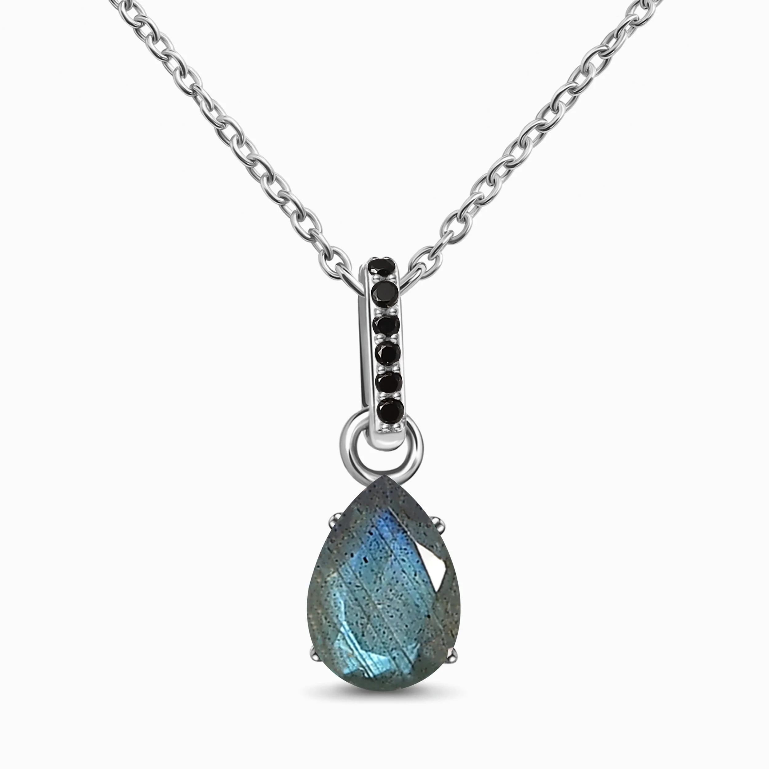 Labradorite Black Spinel Necklace - Sway