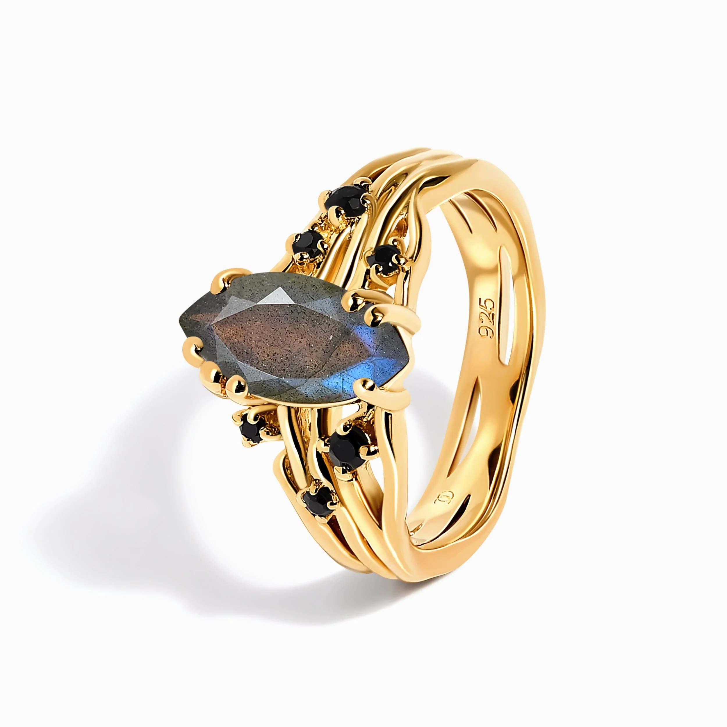 Labradorite Black Spinel Ring - Radiance - Image 15