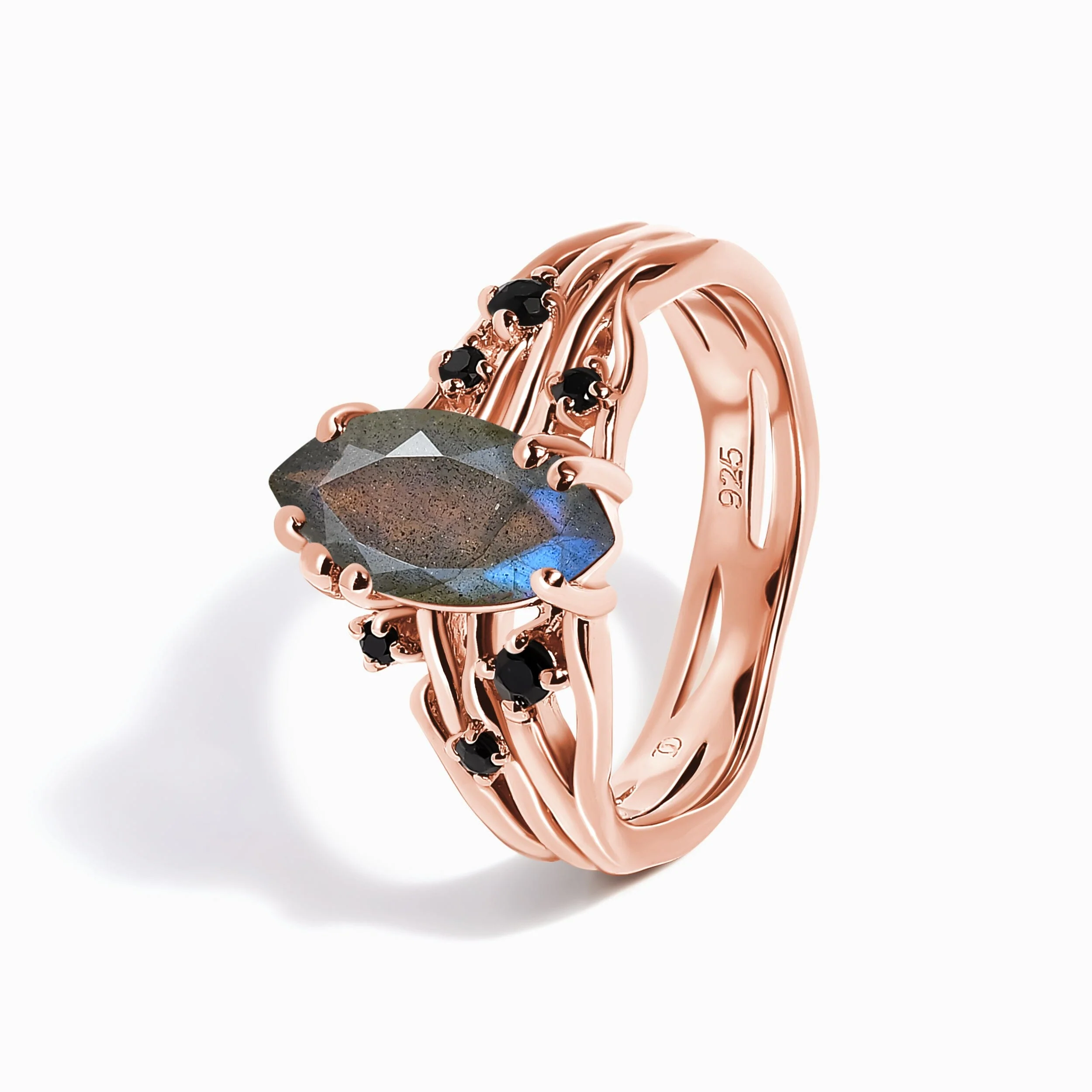 Labradorite Black Spinel Ring - Radiance - Image 19