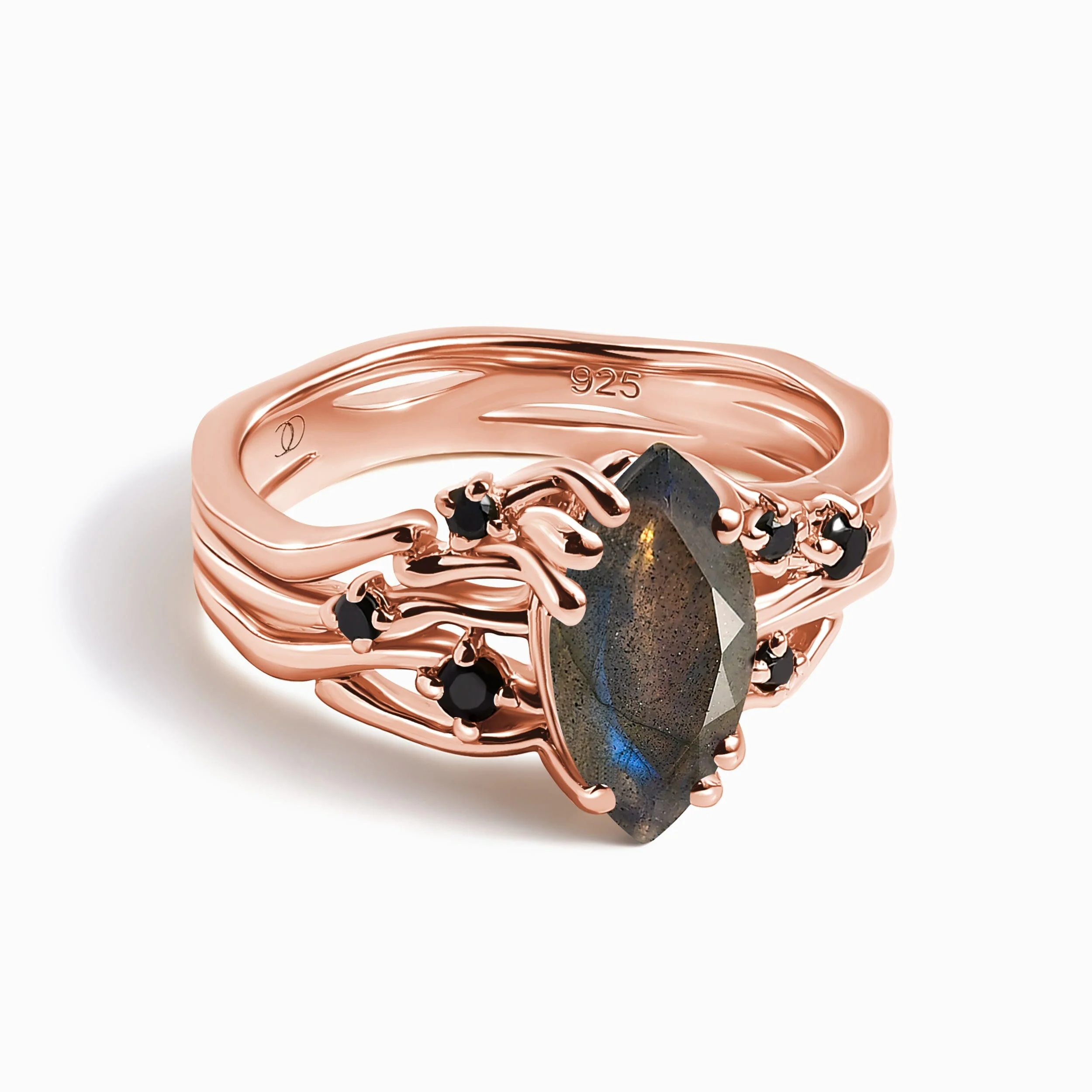 Labradorite Black Spinel Ring - Radiance - Image 5