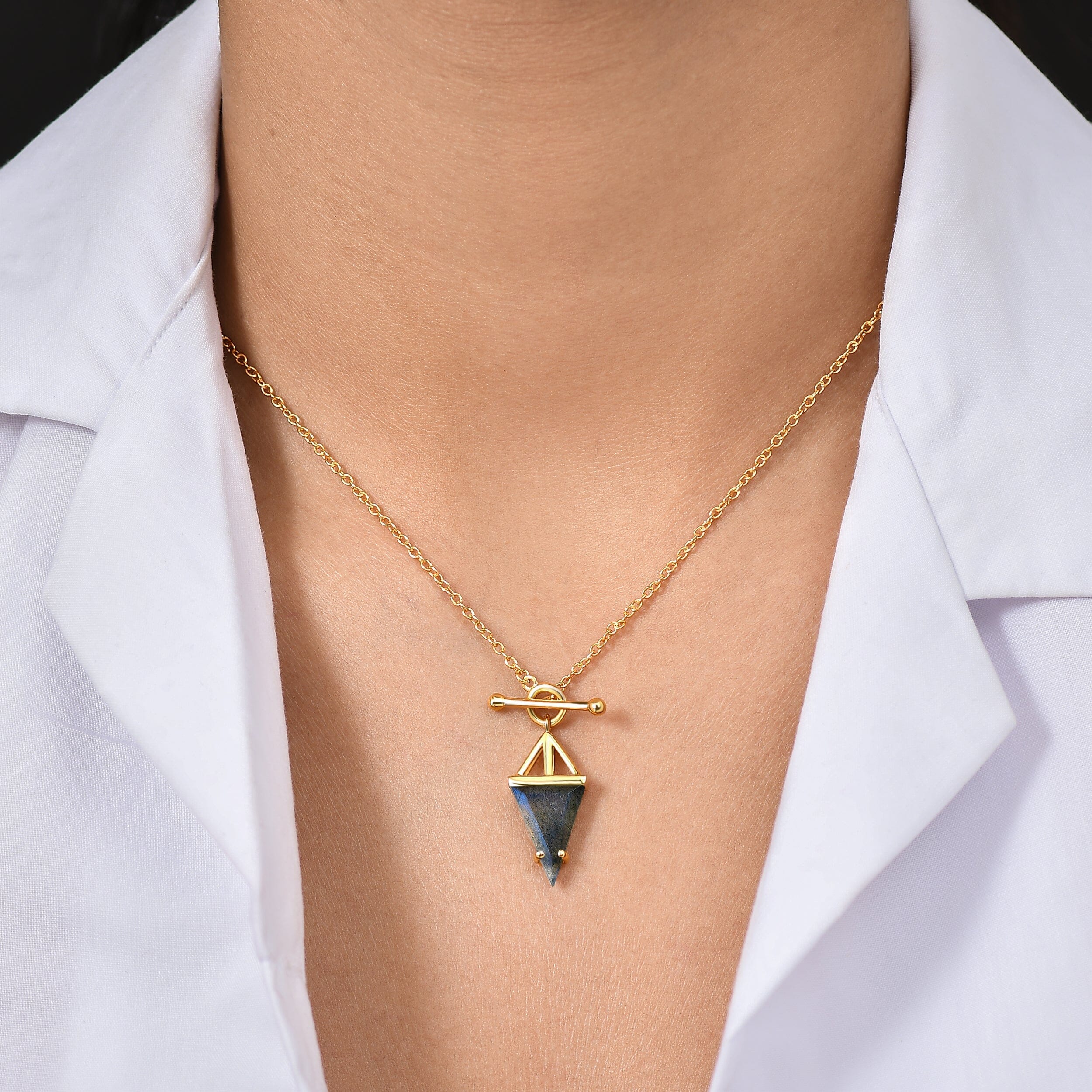 Labradorite Necklace - Heroine T-Lock - Image 18