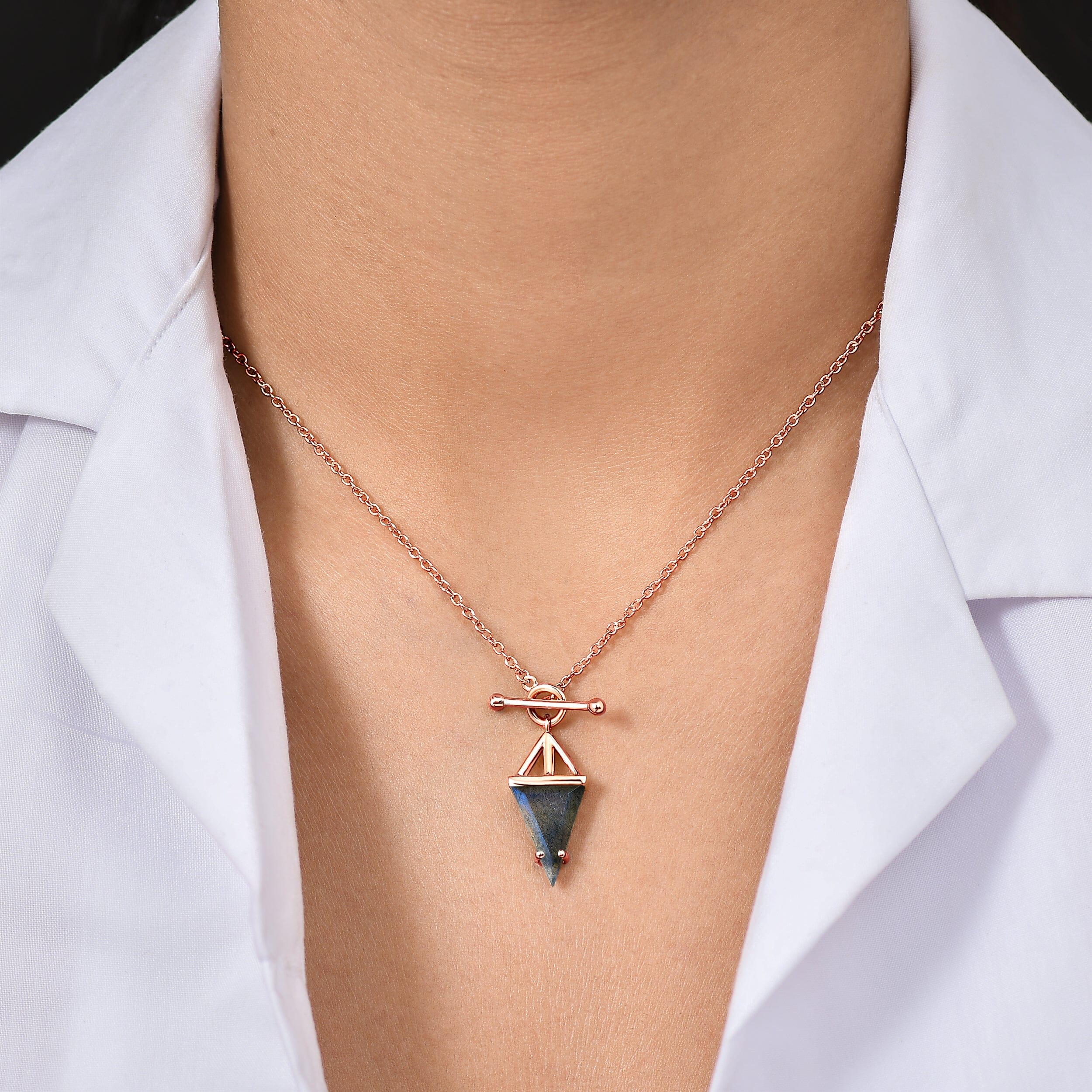 Labradorite Necklace - Heroine T-Lock - Image 4