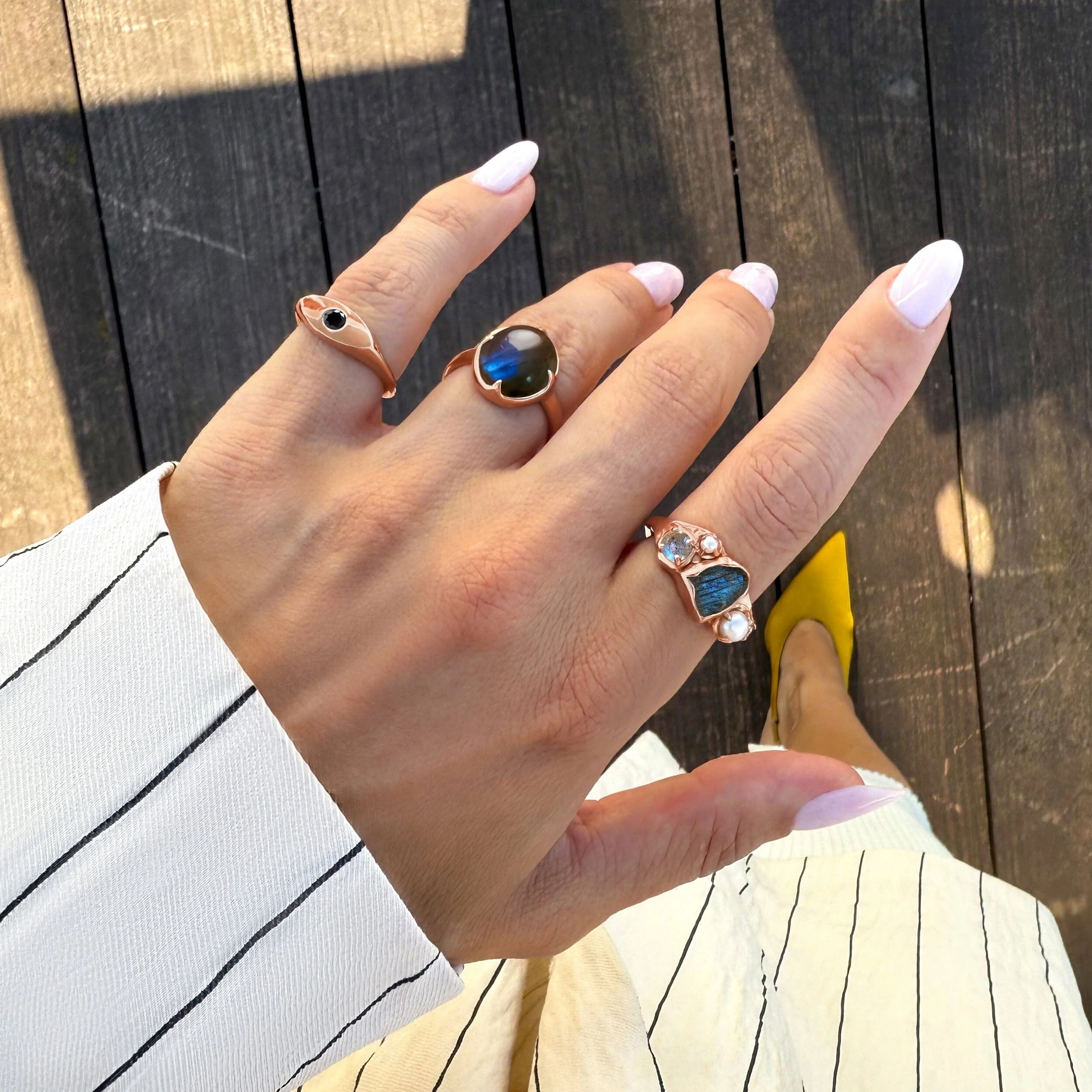 Labradorite Pearl Ring - Twilight Heirloom - Image 23