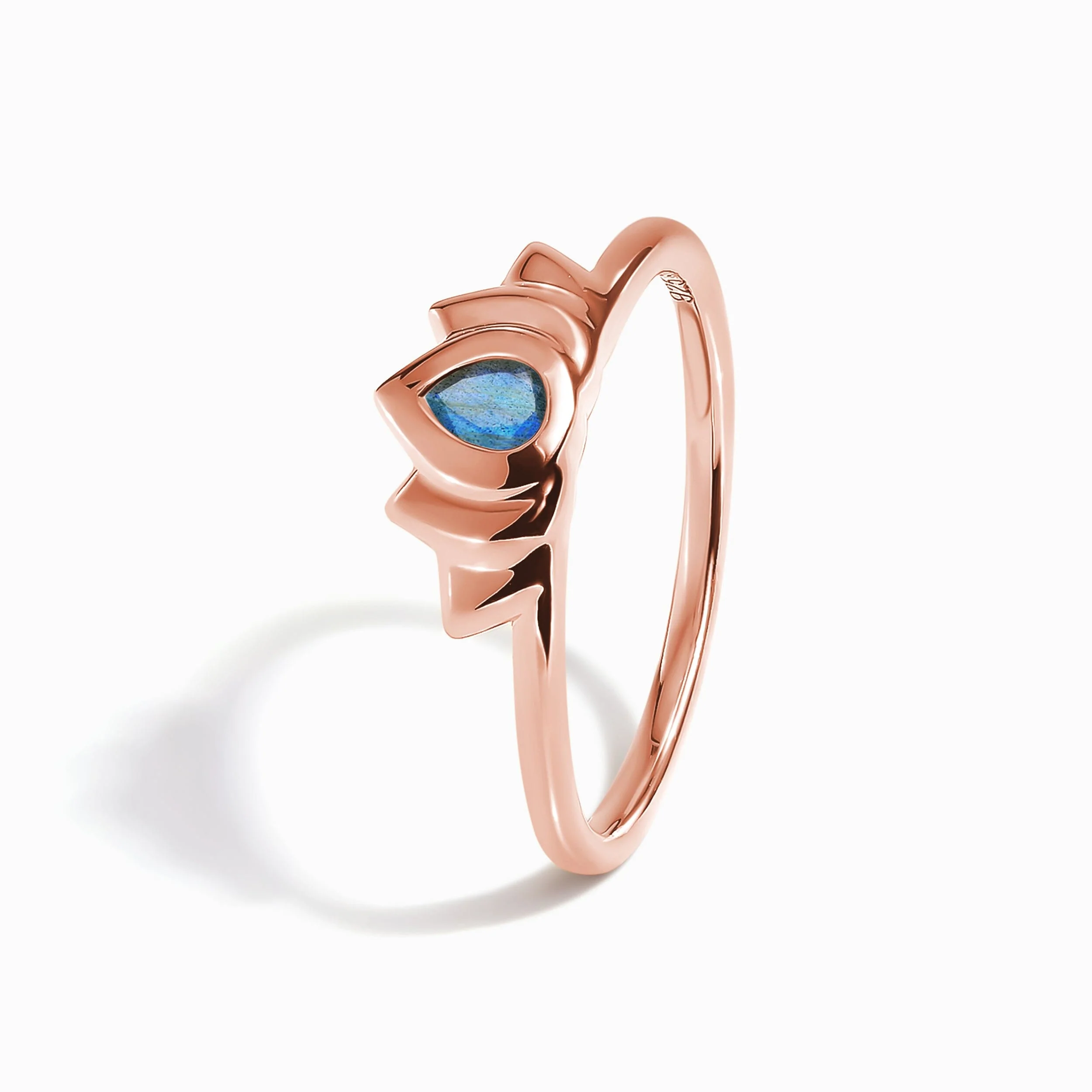 Labradorite Ring - Dainty Lotus - Image 12