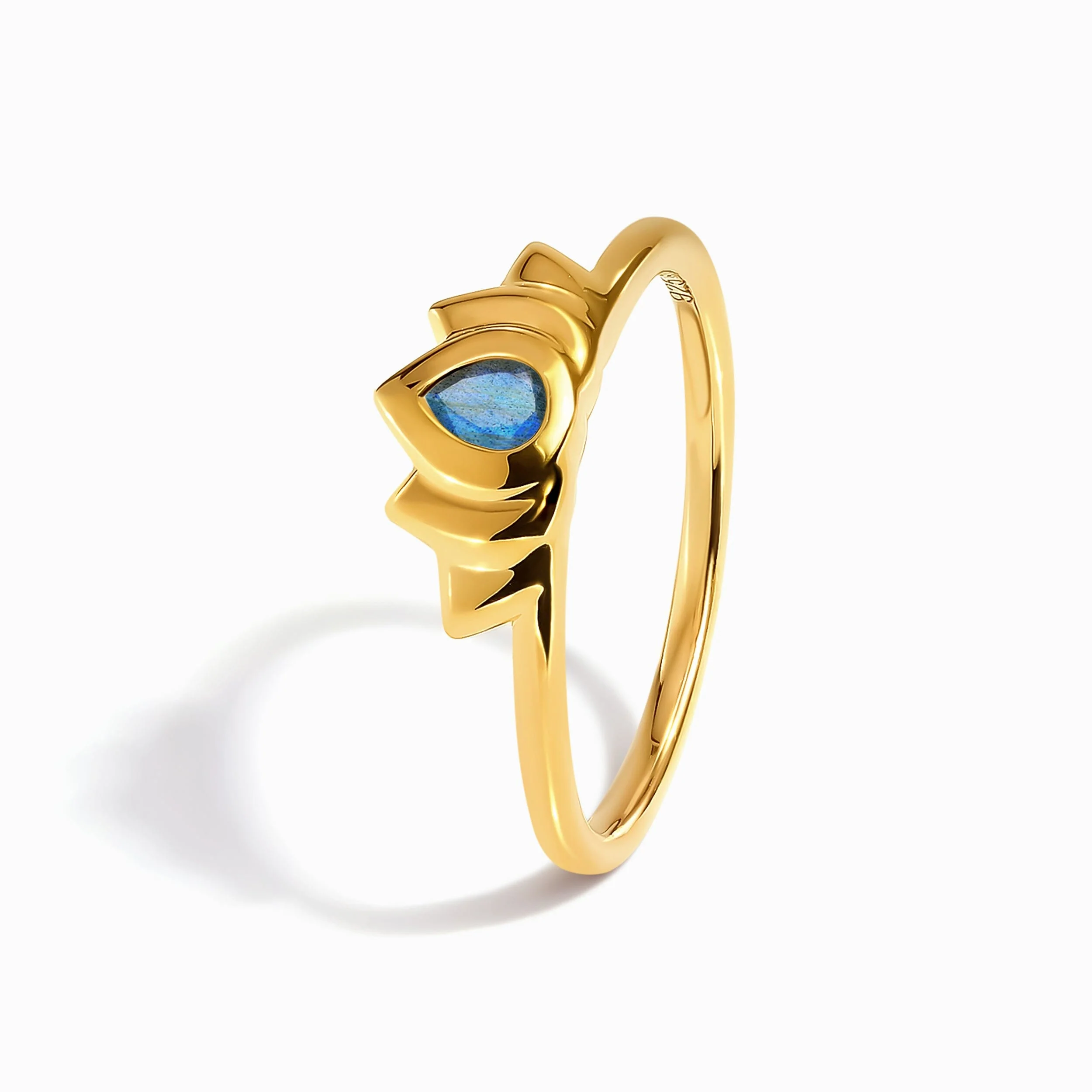 Labradorite Ring - Dainty Lotus - Image 13