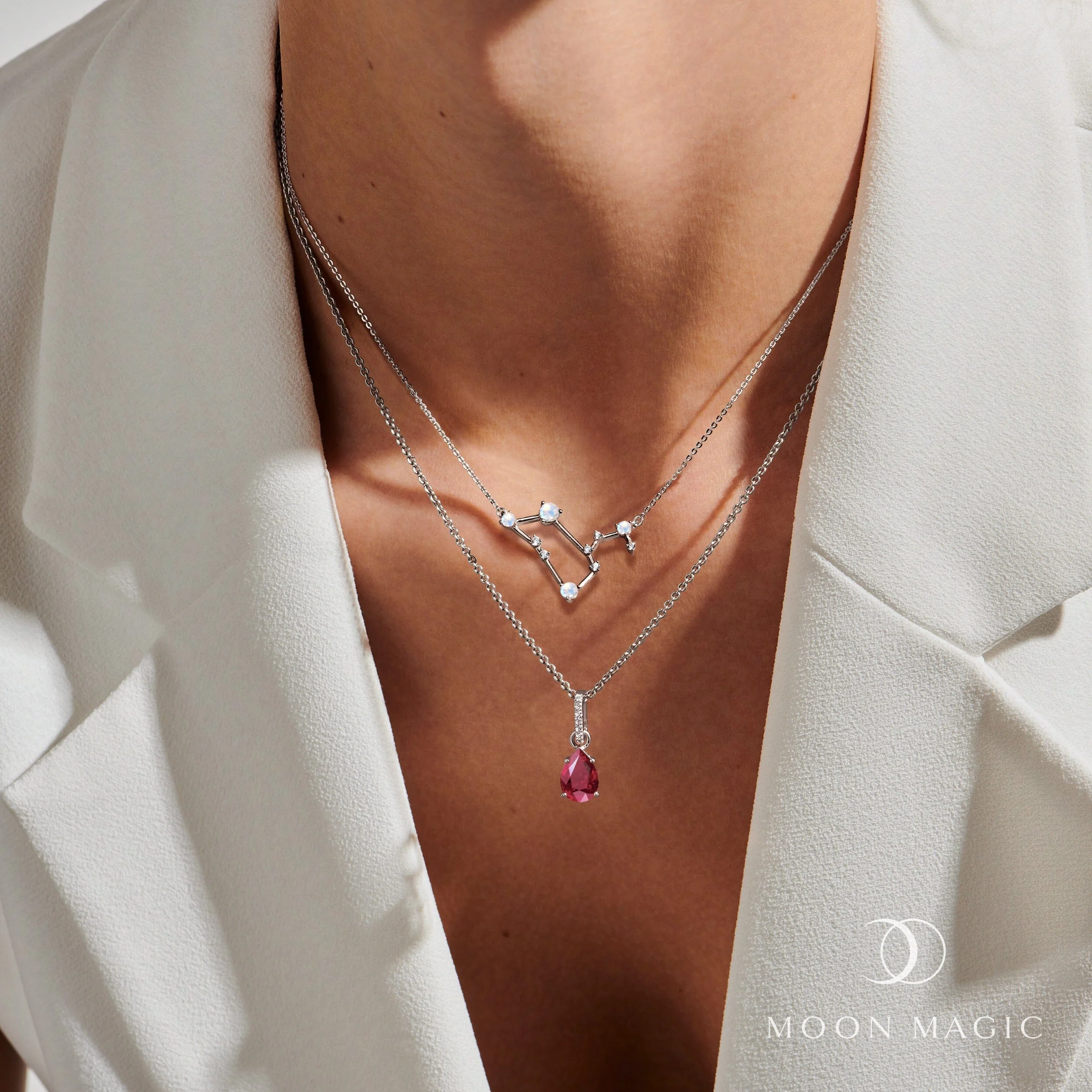 Leo Zodiac & July Birthstone Necklaces - Image 3