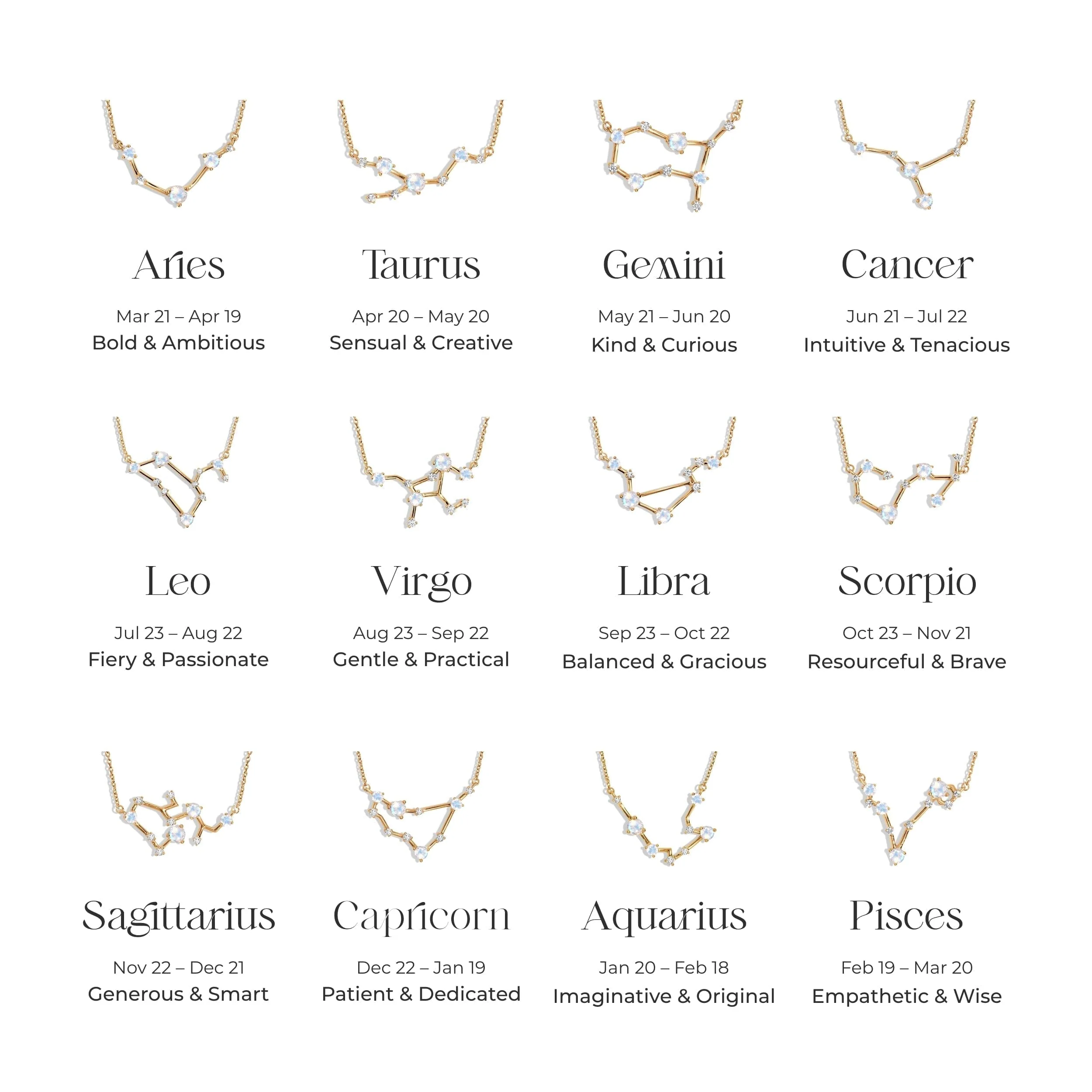Libra Zodiac & October Birthstone Necklaces - Image 19
