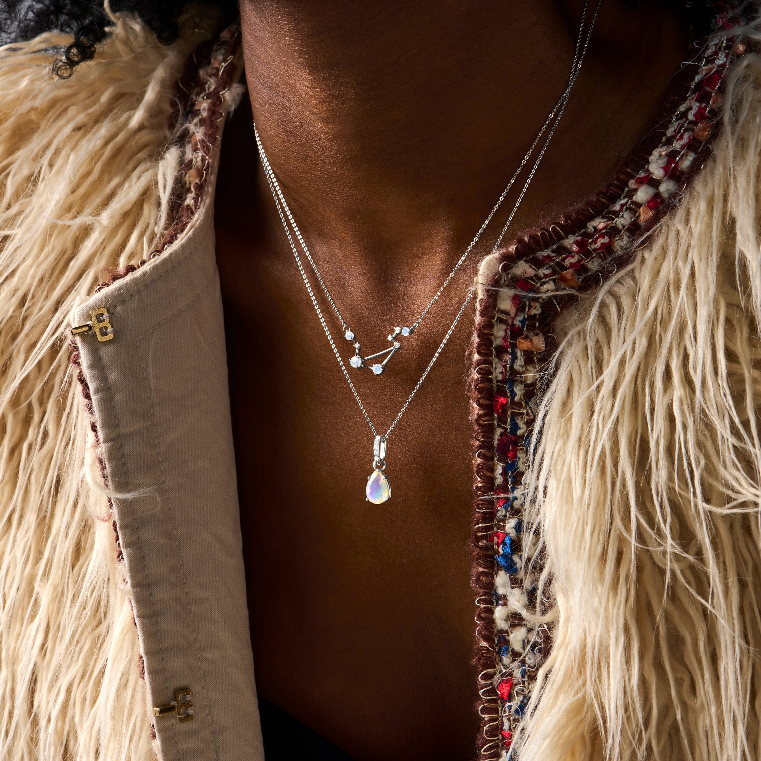 Libra Zodiac & October Birthstone Necklaces - Image 2