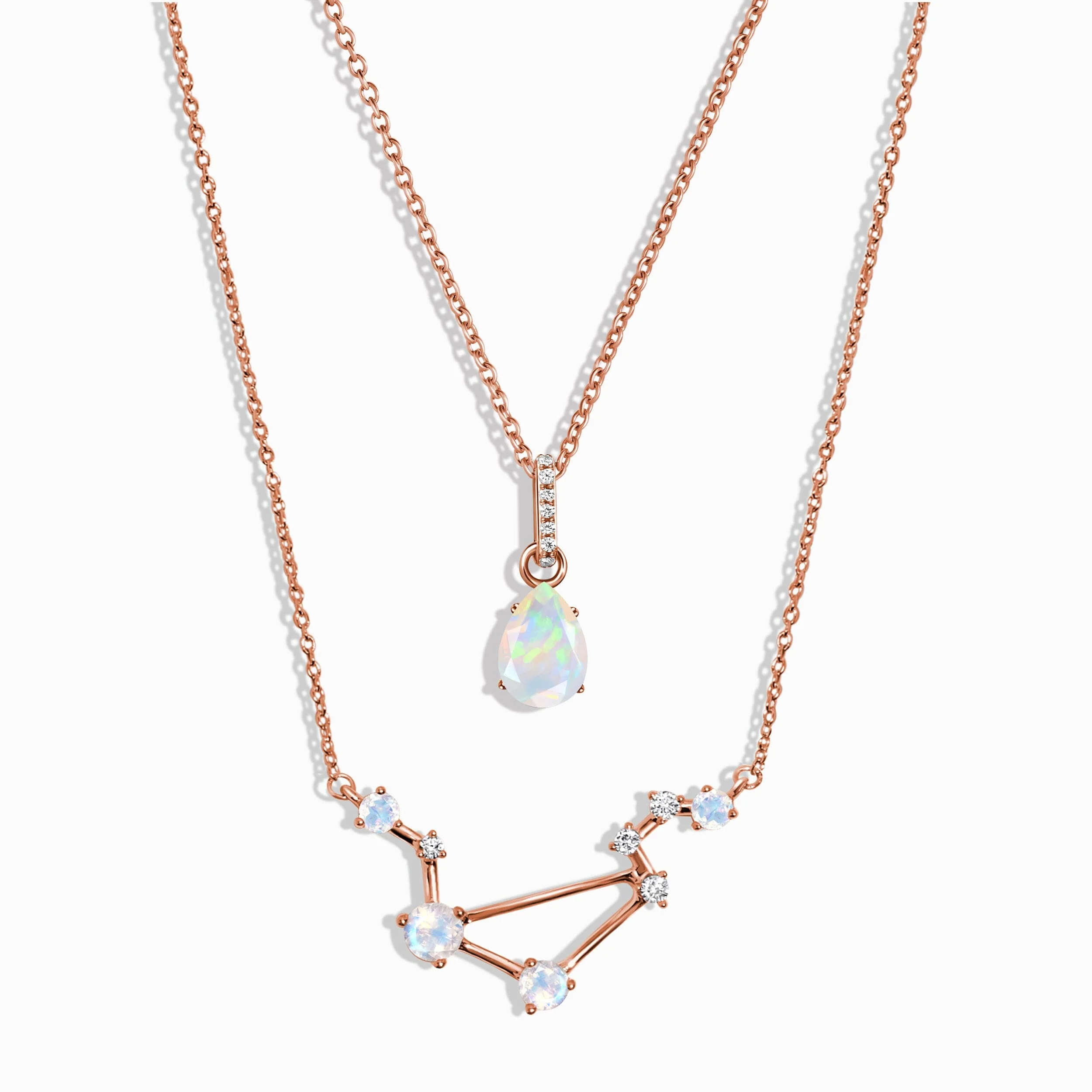 Libra Zodiac & October Birthstone Necklaces - Image 4