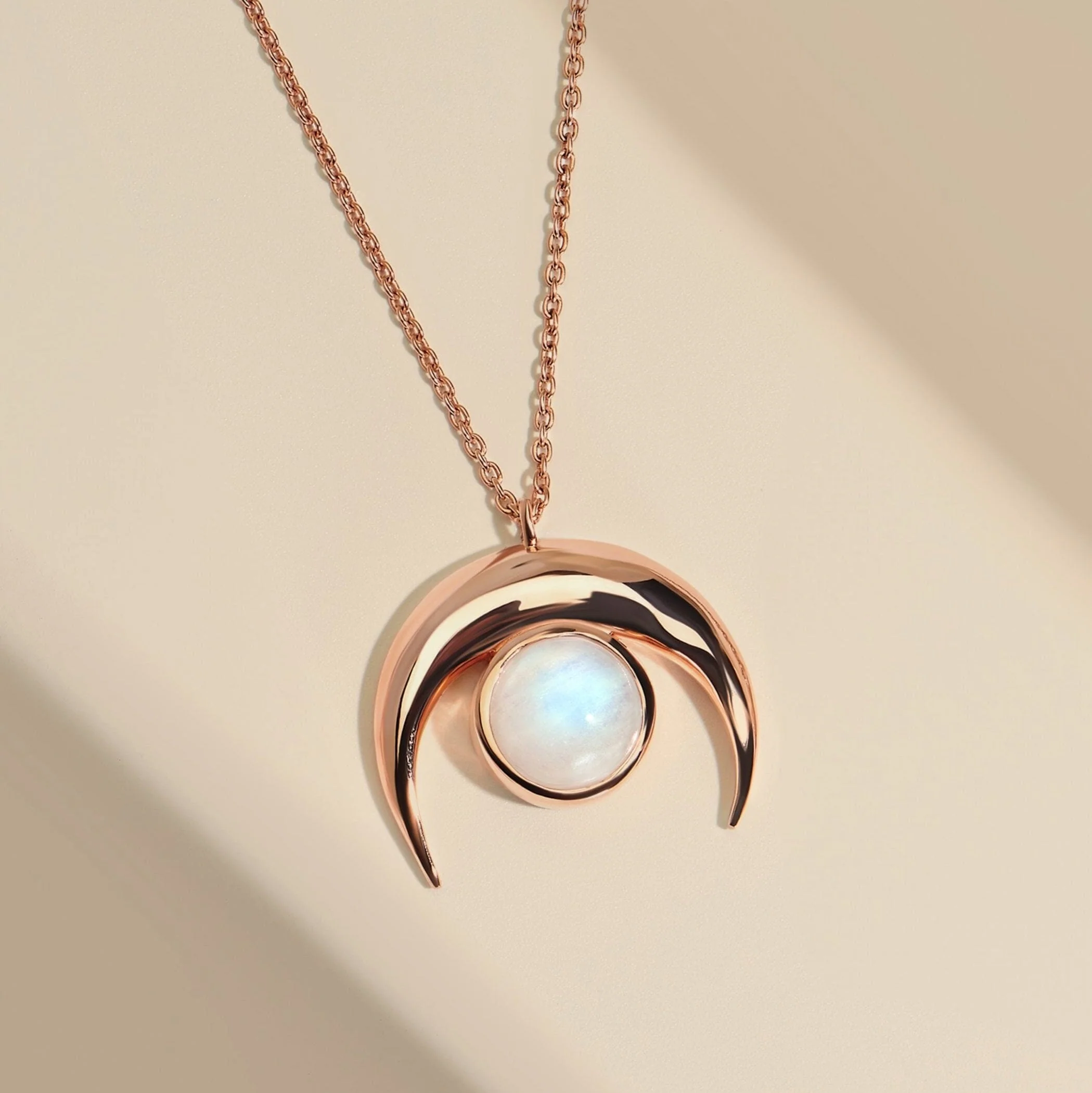 Moonstone Necklace - Crescent Moon - Image 14
