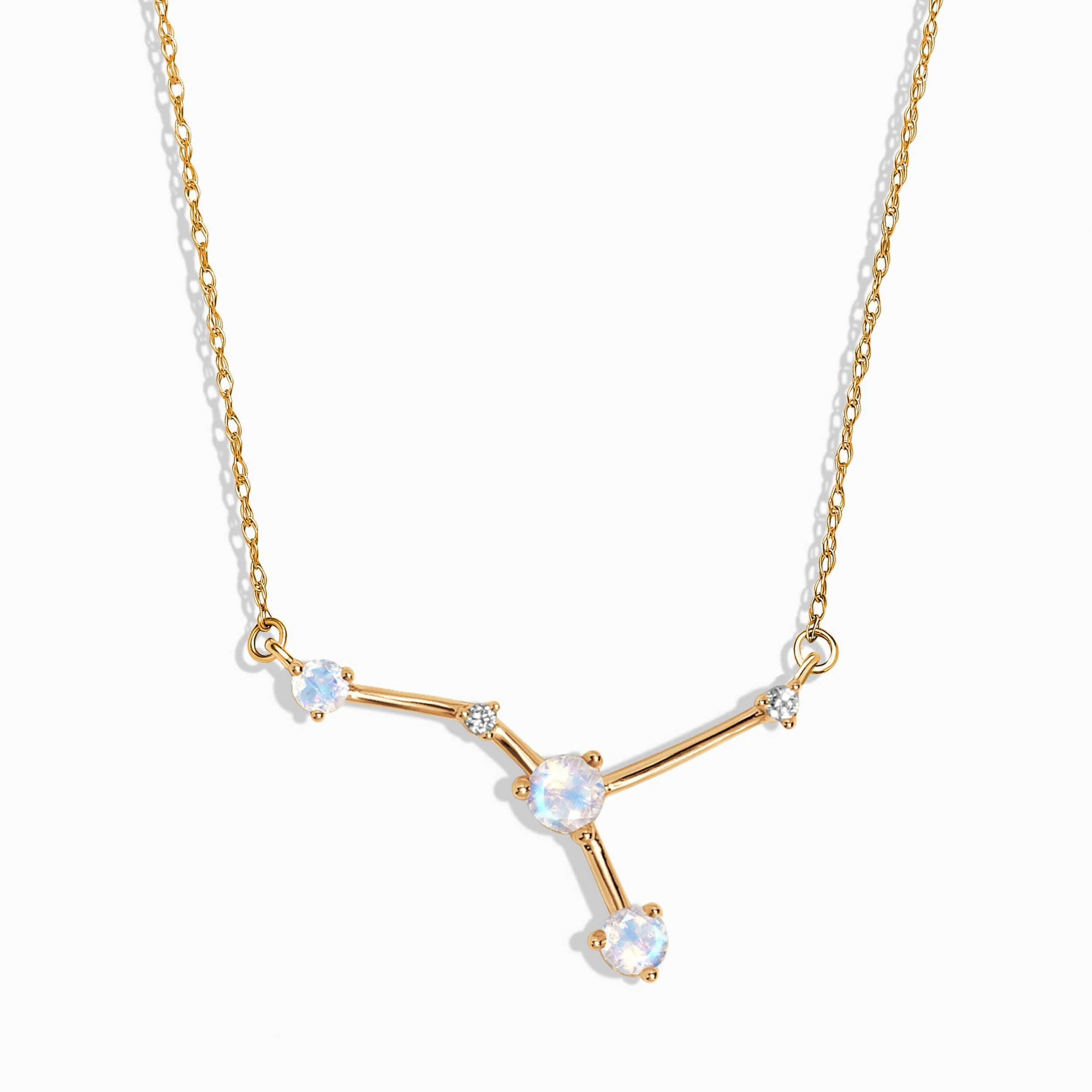 Moonstone Diamond Necklace - Cancer Zodiac Constellation - Image 5