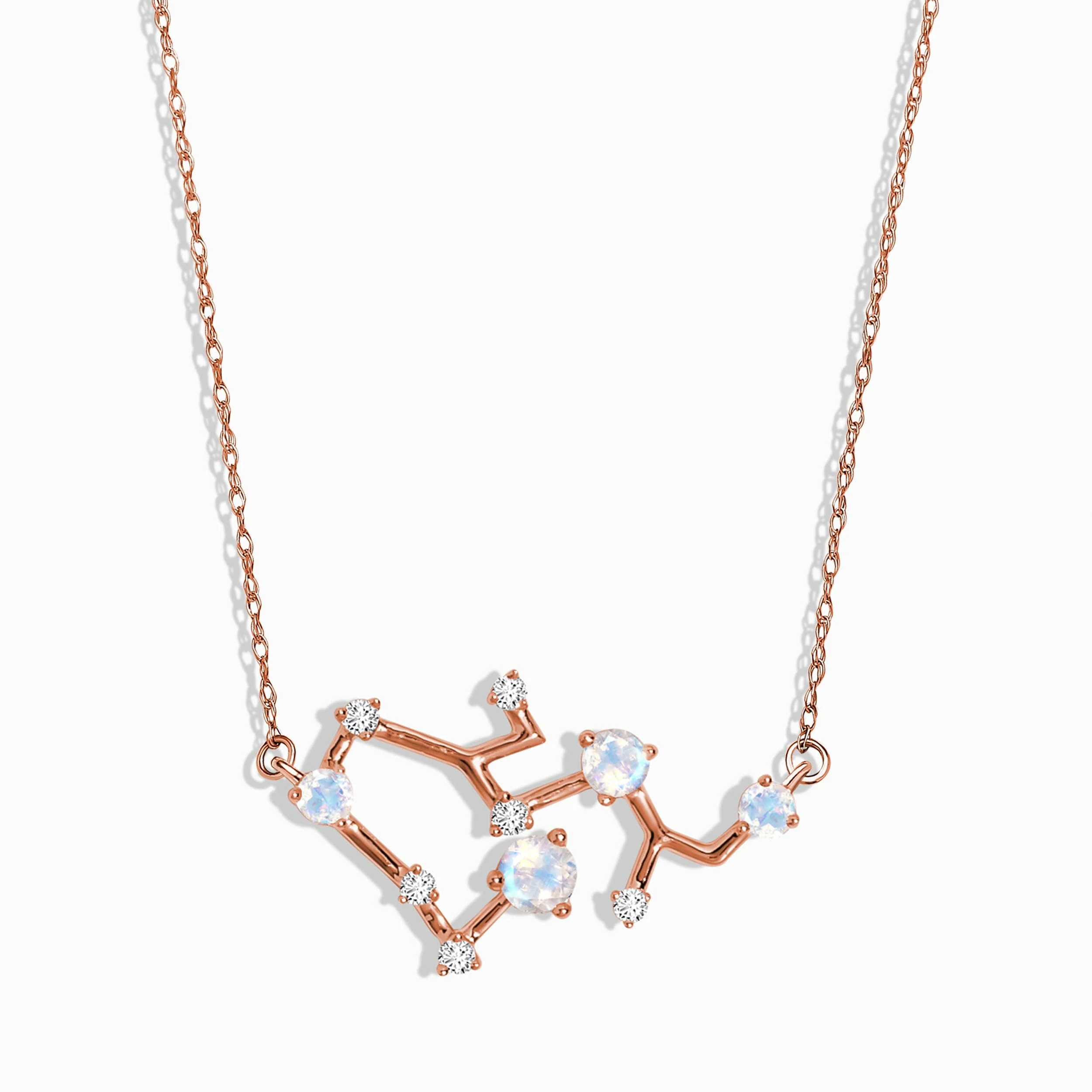 Moonstone Diamond Necklace - Sagittarius Zodiac Constellation - Image 3