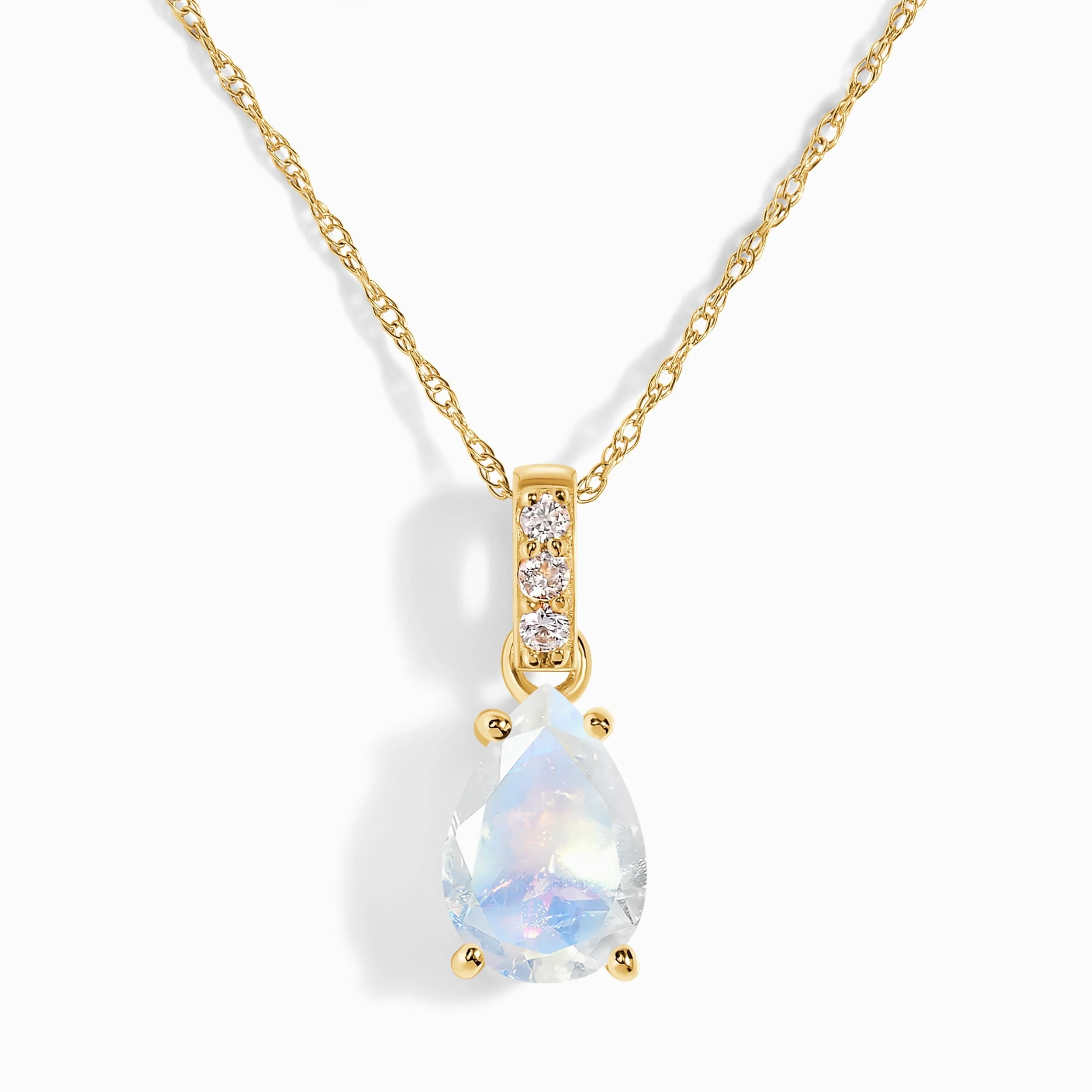 Moonstone Diamond Necklace Sway - June Birthstone - Image 5