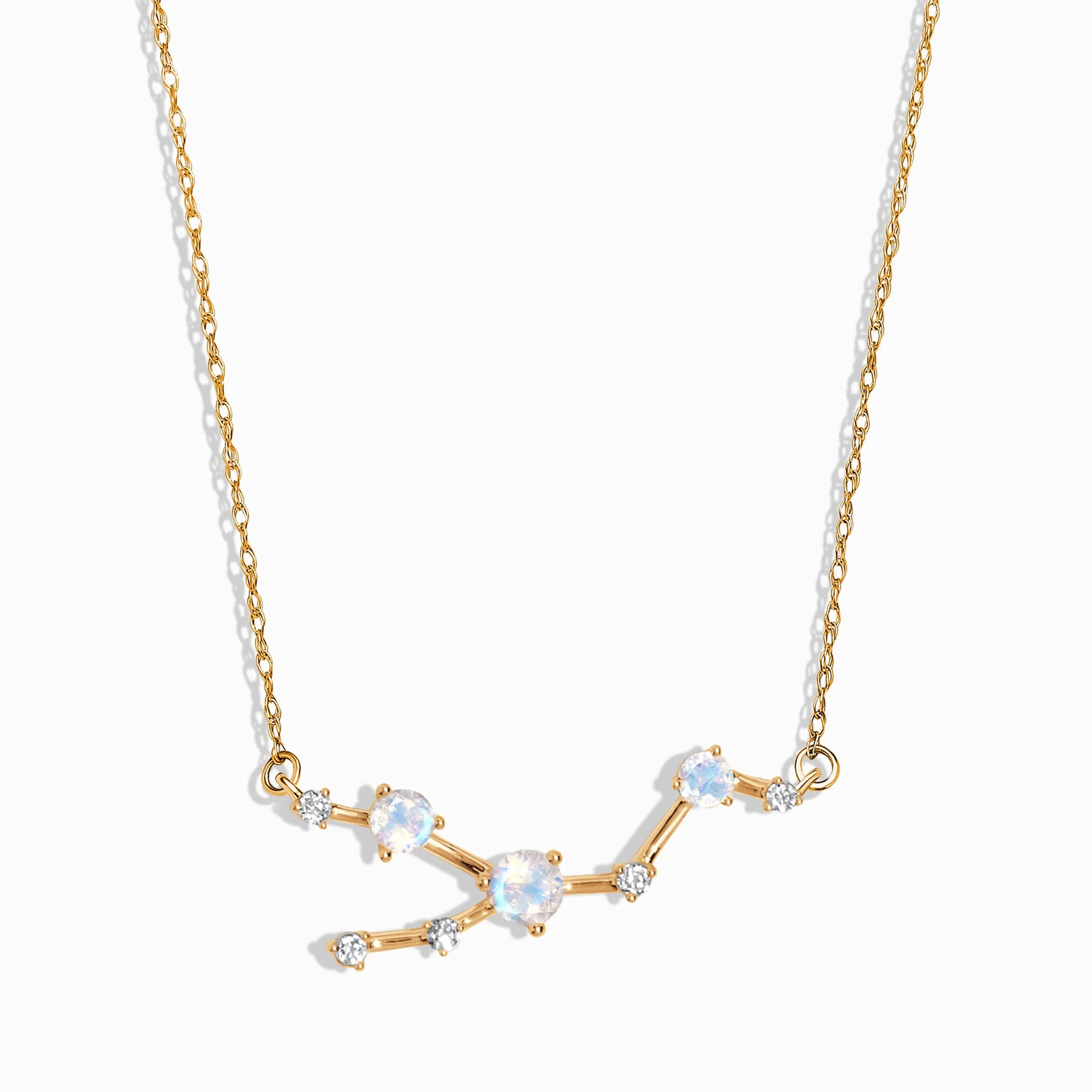 Moonstone Diamond Necklace - Taurus Zodiac Constellation - Image 5